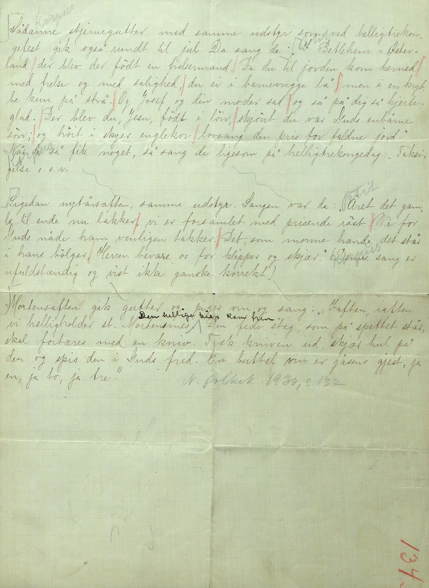 Rikard Berge, TEMU/TGM-A-1003/F/L0017/0022: 551-599 / 572 Brev o.a., 1910-1950, p. 134a
