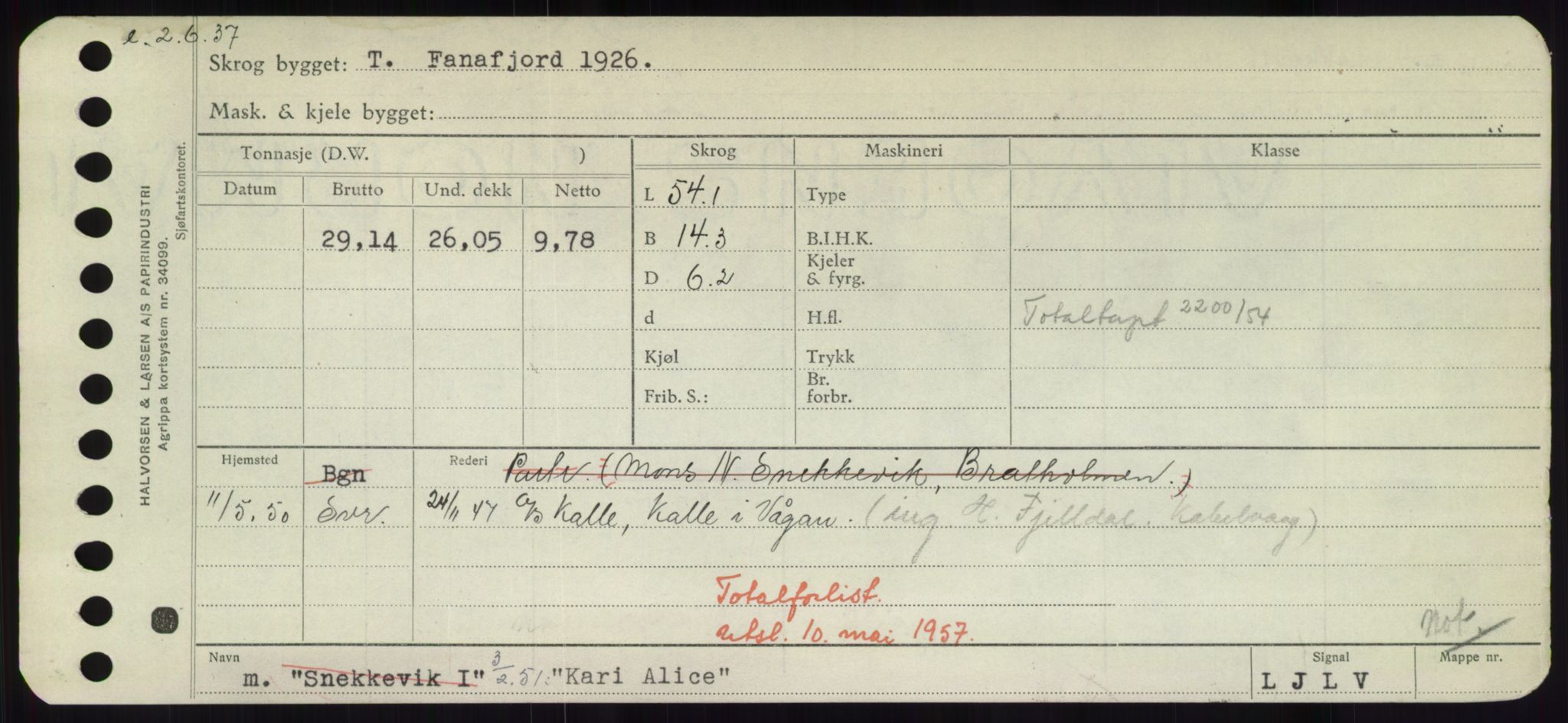 Sjøfartsdirektoratet med forløpere, Skipsmålingen, RA/S-1627/H/Hd/L0020: Fartøy, K-Kon, p. 81