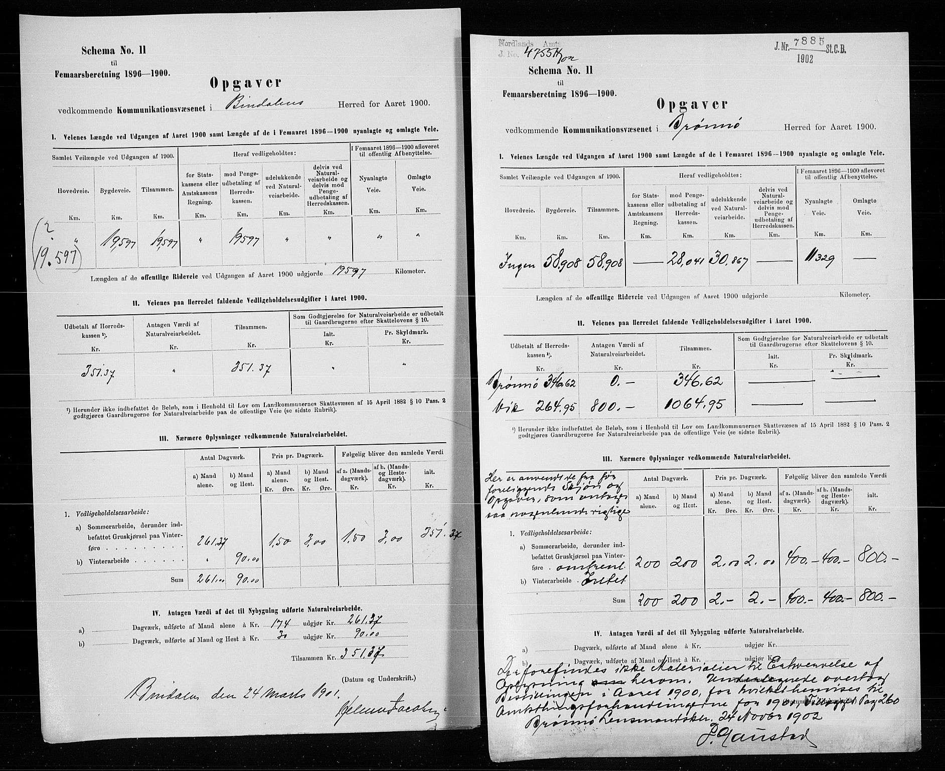 Statistisk sentralbyrå, Næringsøkonomiske emner, Generelt - Amtmennenes femårsberetninger, AV/RA-S-2233/F/Fa/L0094: --, 1900, p. 2