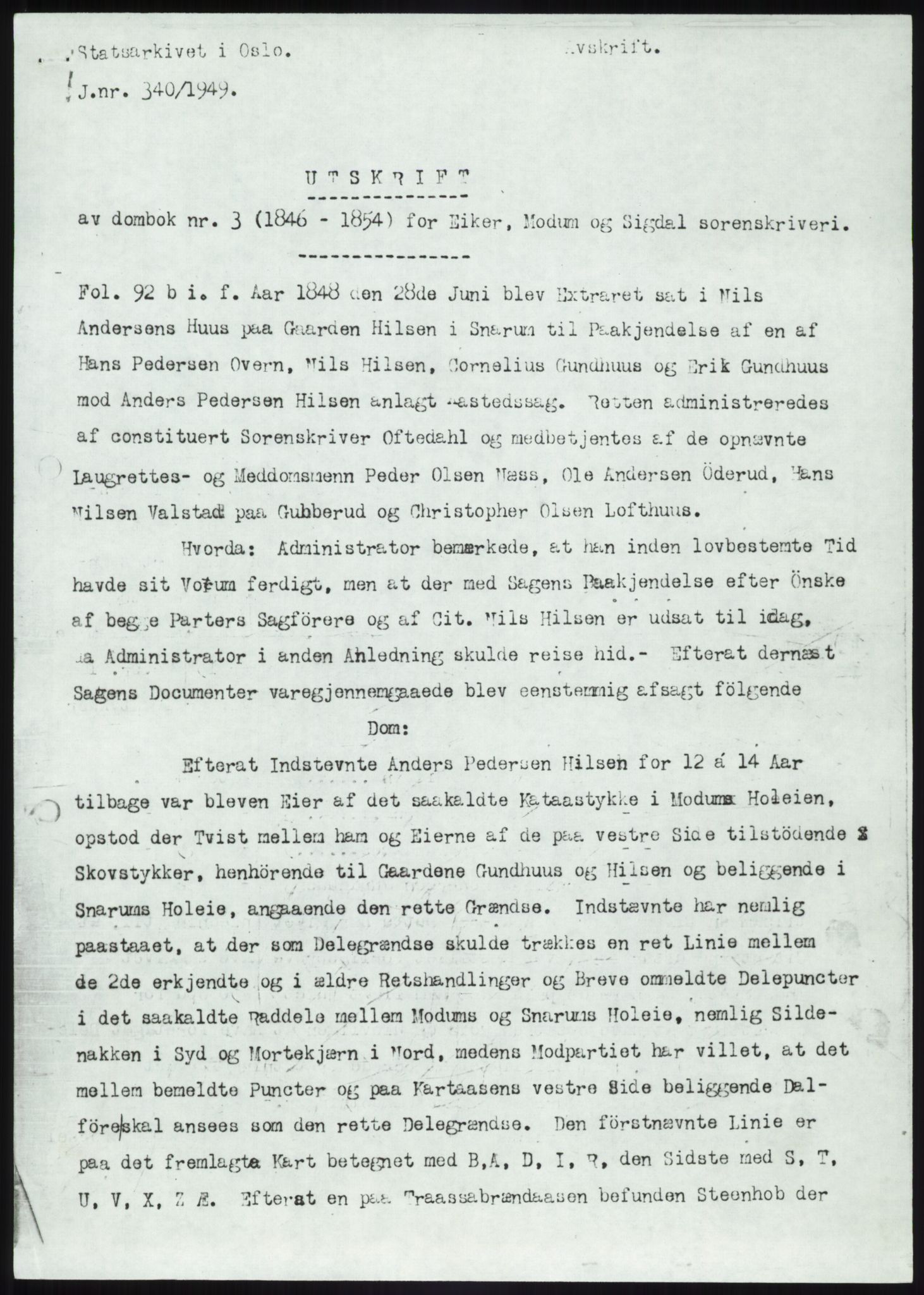 Statsarkivet i Kongsberg, SAKO/A-0001, 1944-1954, p. 22