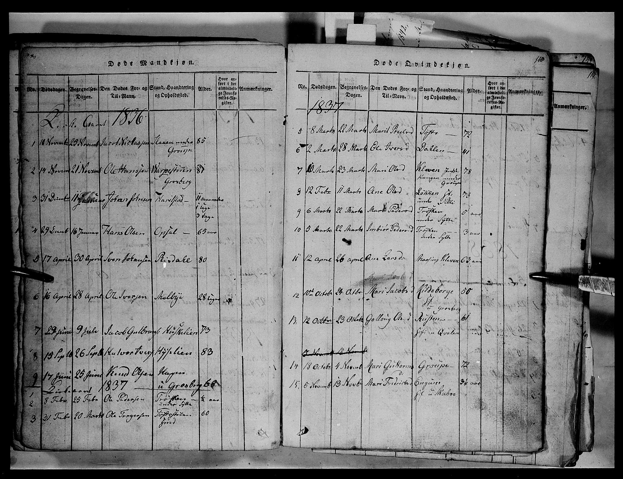 Fron prestekontor, SAH/PREST-078/H/Ha/Hab/L0003: Parish register (copy) no. 3, 1816-1850, p. 110