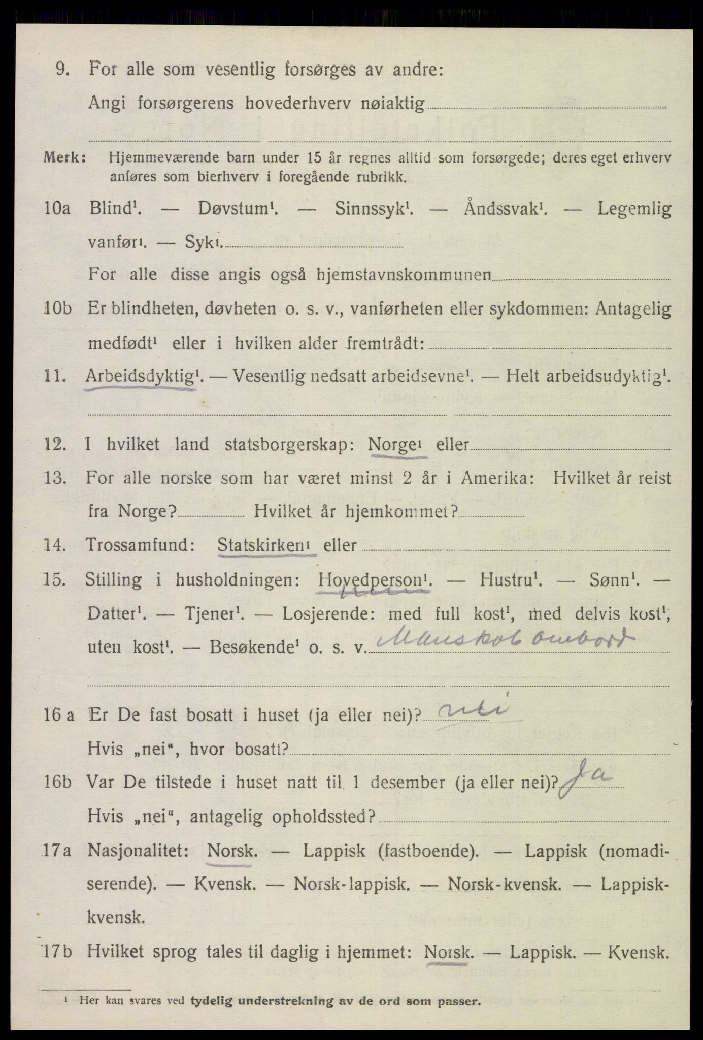 SAT, 1920 census for Træna, 1920, p. 1273