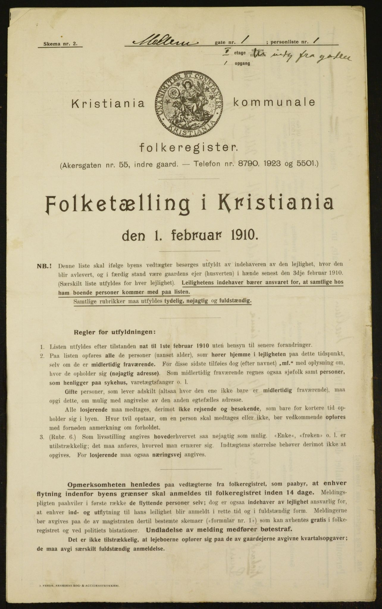 OBA, Municipal Census 1910 for Kristiania, 1910, p. 62972