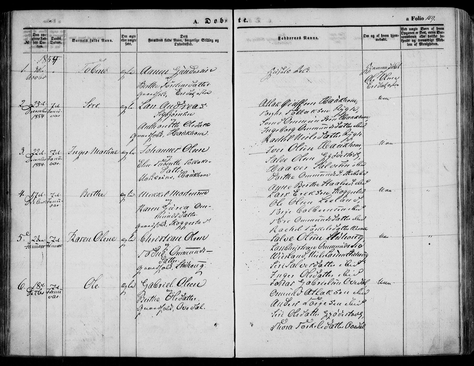 Bakke sokneprestkontor, SAK/1111-0002/F/Fa/Faa/L0005: Parish register (official) no. A 5, 1847-1855, p. 159