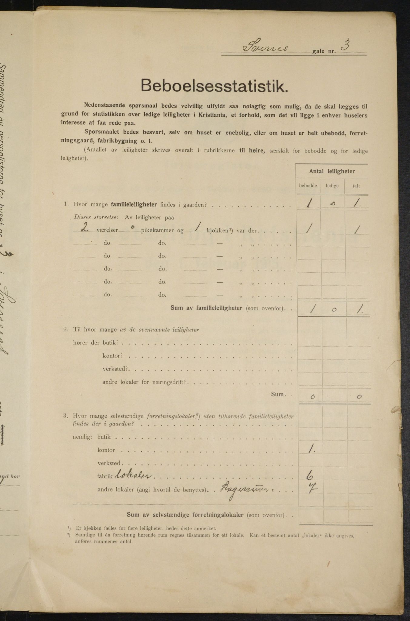 OBA, Municipal Census 1915 for Kristiania, 1915, p. 106205