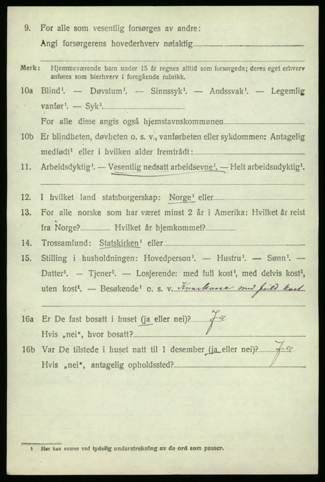 SAB, 1920 census for Solund, 1920, p. 2725