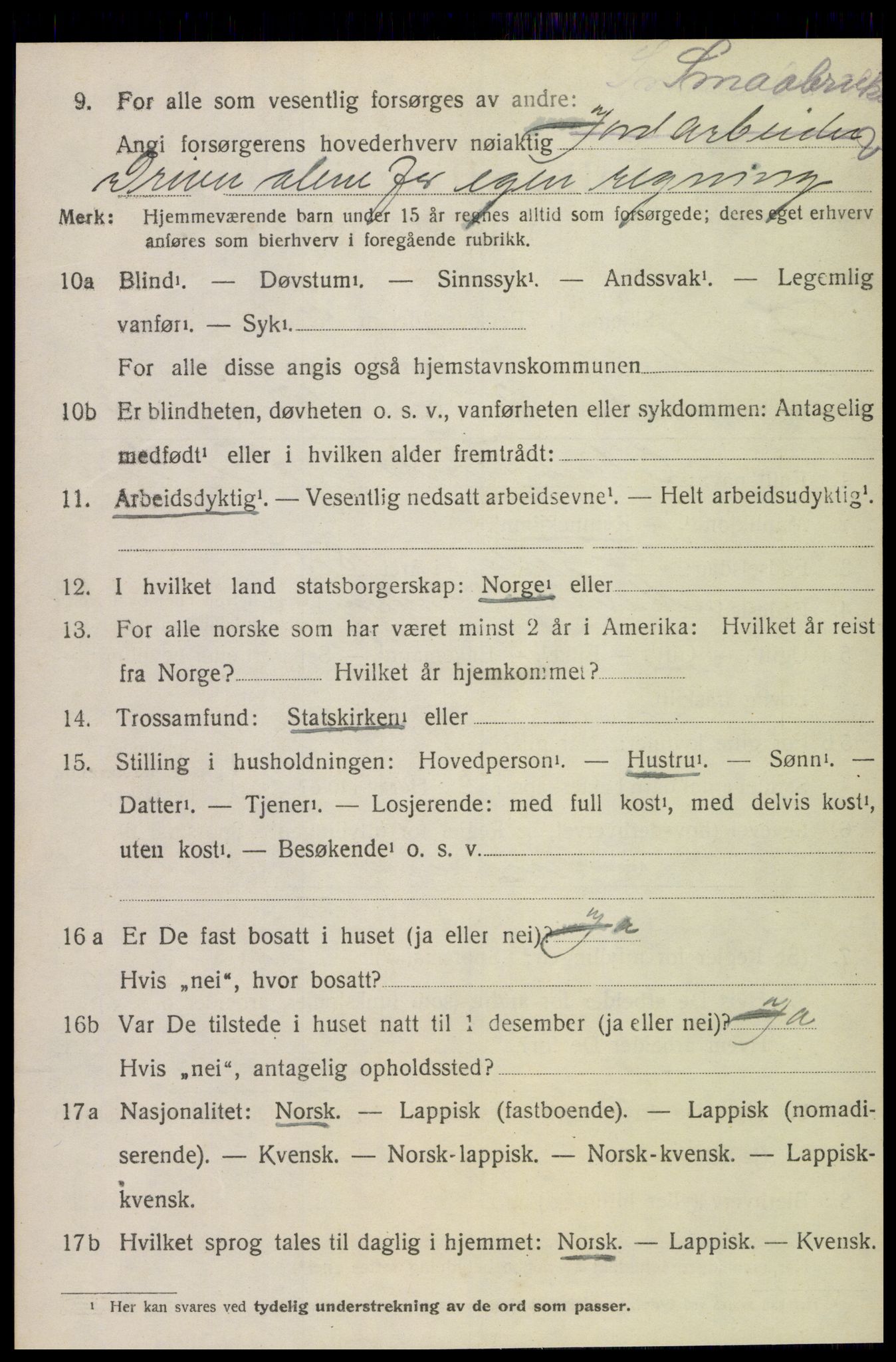 SAT, 1920 census for Inderøy, 1920, p. 6046