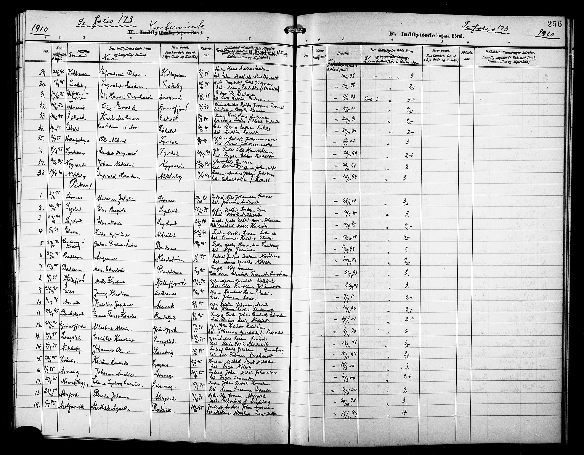 Skjervøy sokneprestkontor, AV/SATØ-S-1300/H/Ha/Hab/L0008klokker: Parish register (copy) no. 8, 1900-1910, p. 256