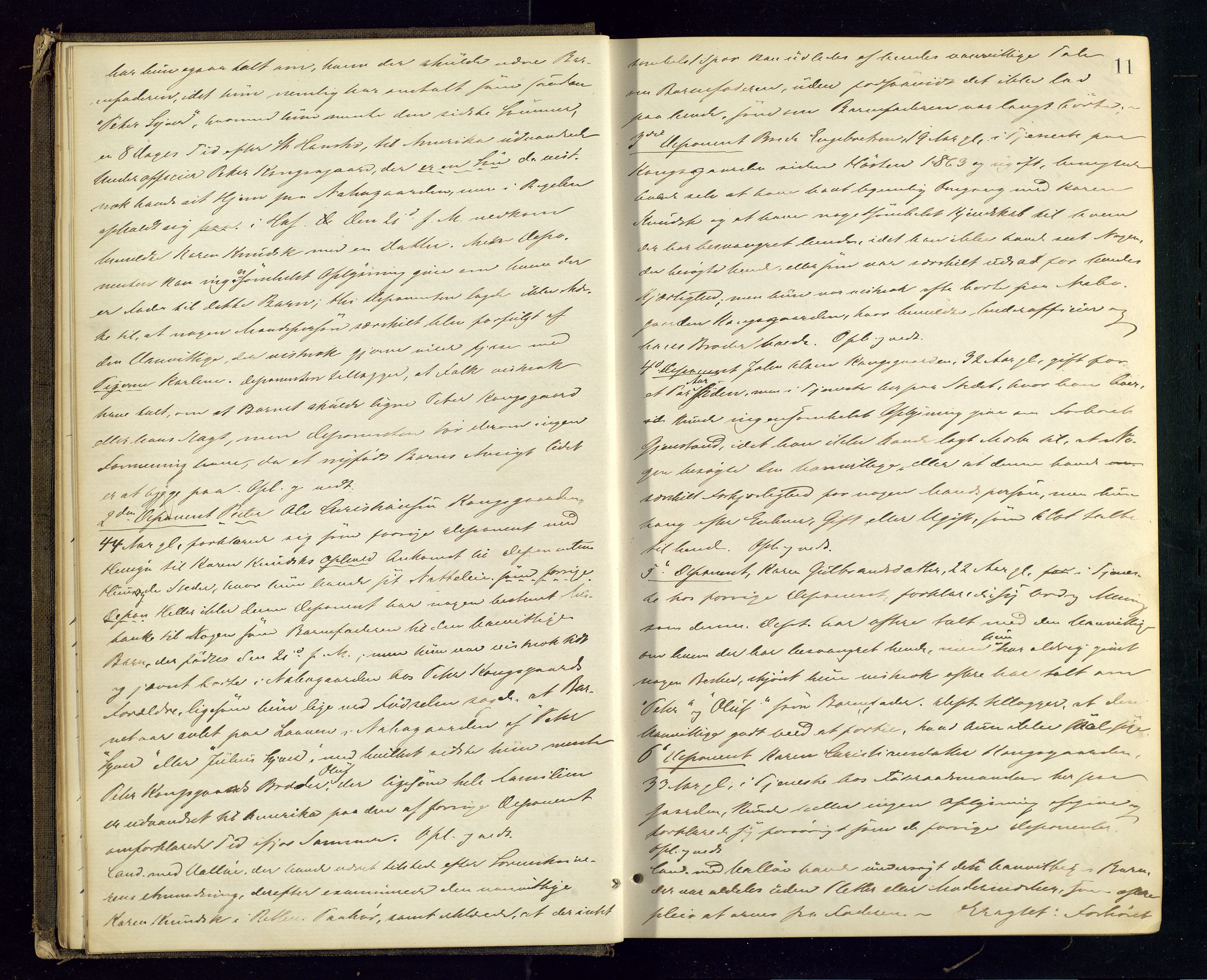 Solør tingrett, AV/SAH-TING-008/G/Gc/Gca/L0012: Ekstrarettsprotokoll, 1864-1869, p. 11