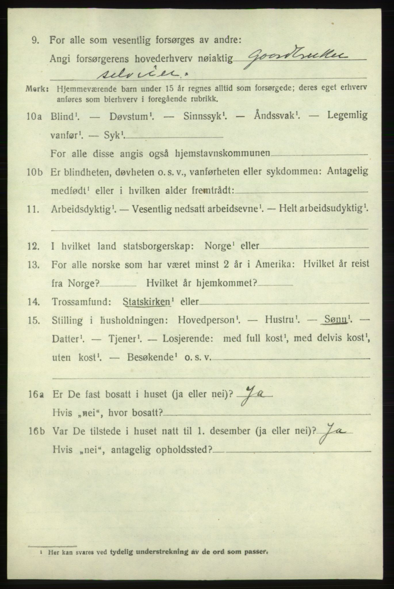 SAB, 1920 census for Fjelberg, 1920, p. 4428