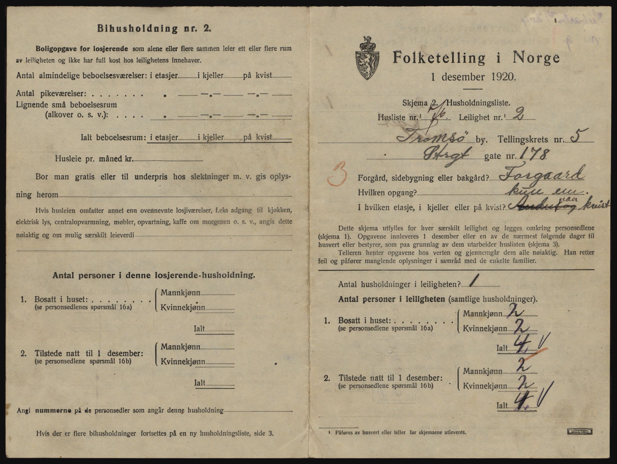SATØ, 1920 census for Tromsø, 1920, p. 4053