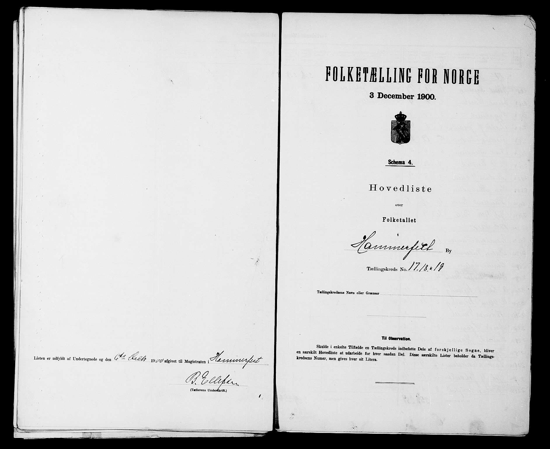 SATØ, 1900 census for Hammerfest, 1900, p. 19