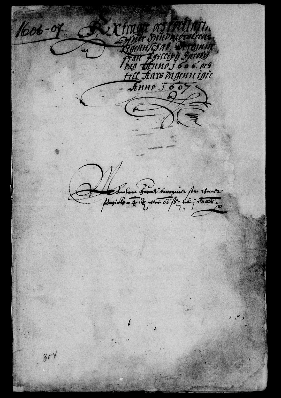 Rentekammeret inntil 1814, Reviderte regnskaper, Lensregnskaper, RA/EA-5023/R/Rb/Rbt/L0005: Bergenhus len, 1605-1608