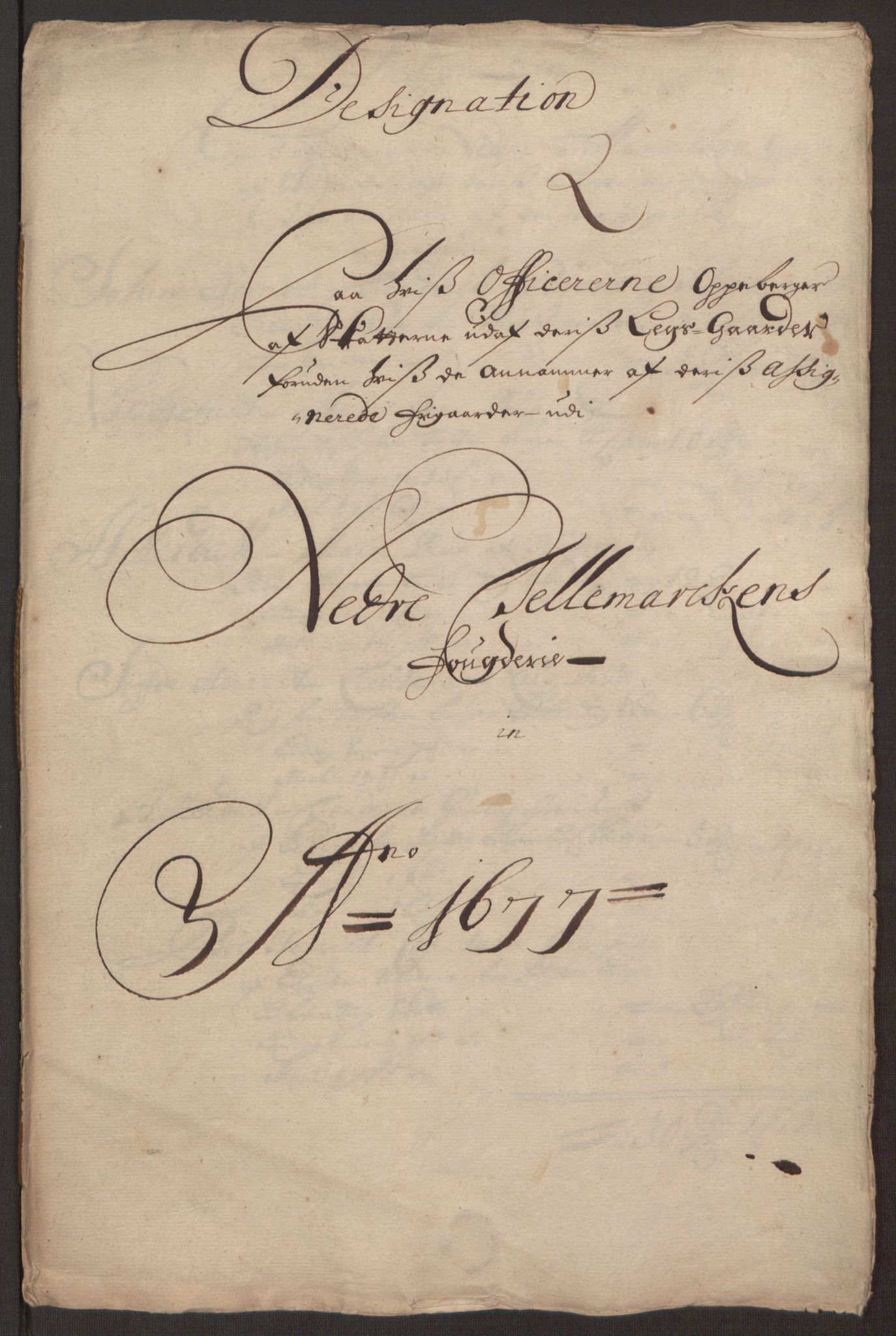 Rentekammeret inntil 1814, Reviderte regnskaper, Fogderegnskap, RA/EA-4092/R35/L2068: Fogderegnskap Øvre og Nedre Telemark, 1677, p. 226