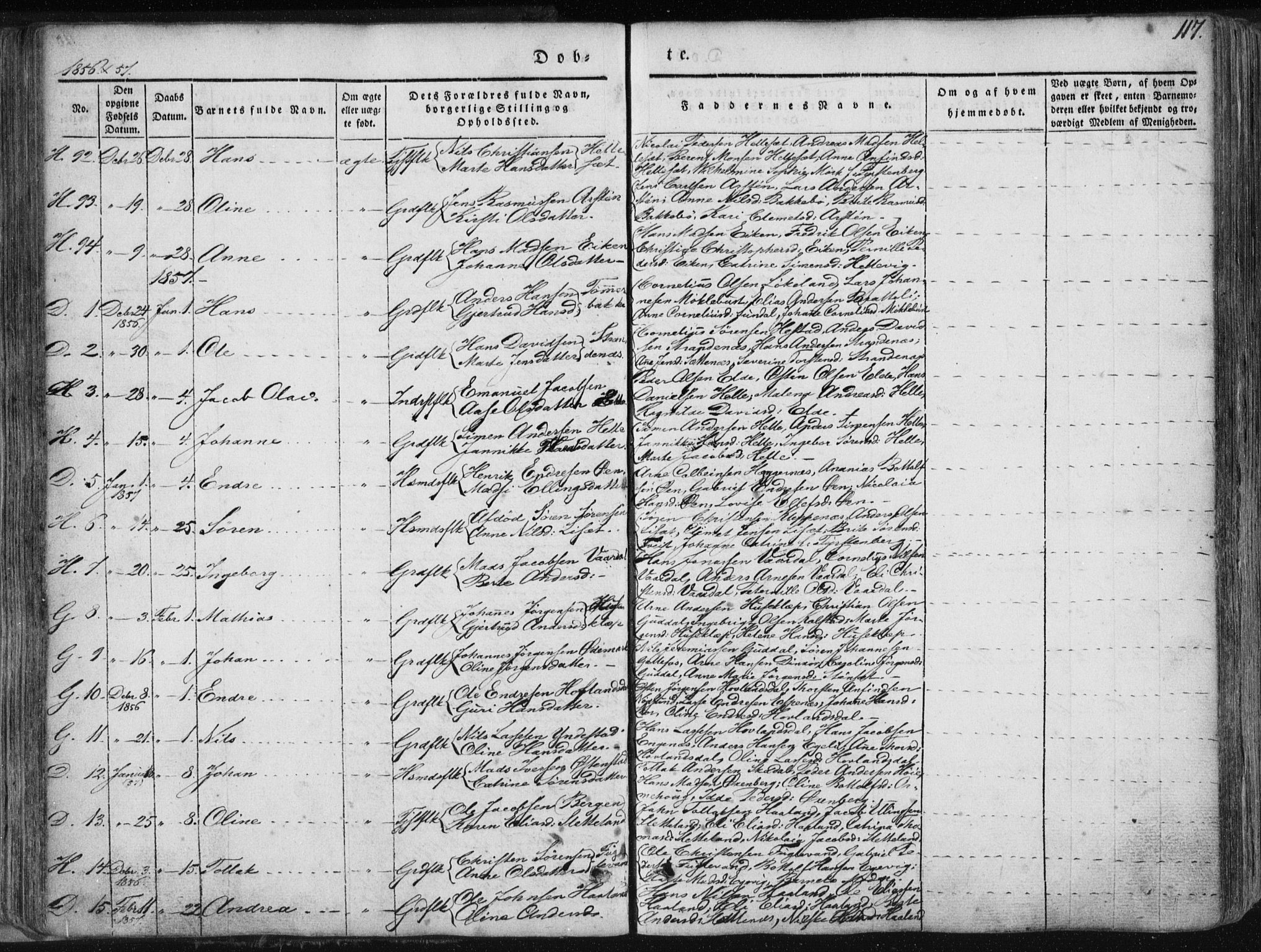 Fjaler sokneprestembete, AV/SAB-A-79801/H/Haa/Haaa/L0006: Parish register (official) no. A 6, 1835-1884, p. 117