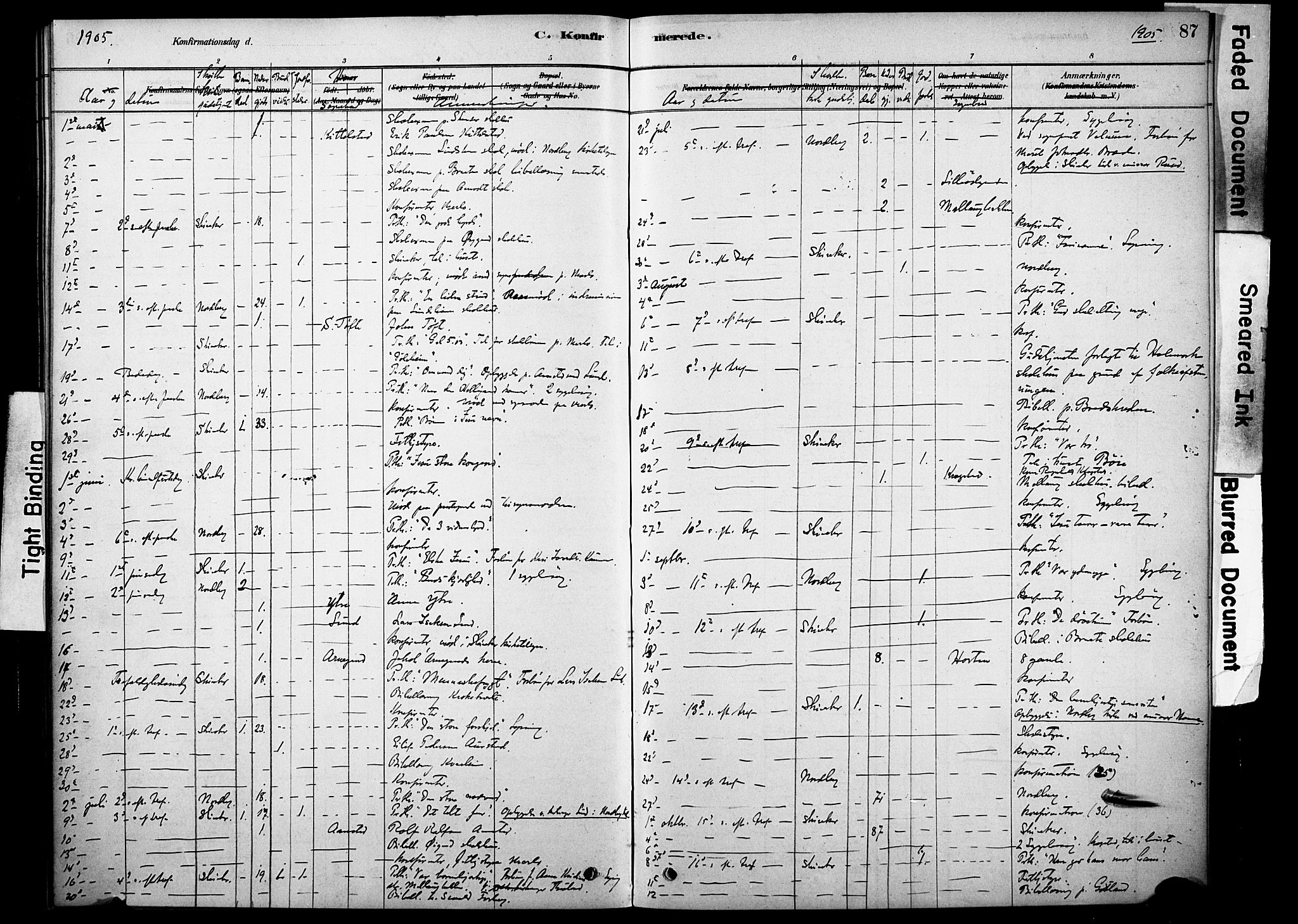 Skjåk prestekontor, SAH/PREST-072/H/Ha/Haa/L0002: Parish register (official) no. 2, 1878-1907, p. 87