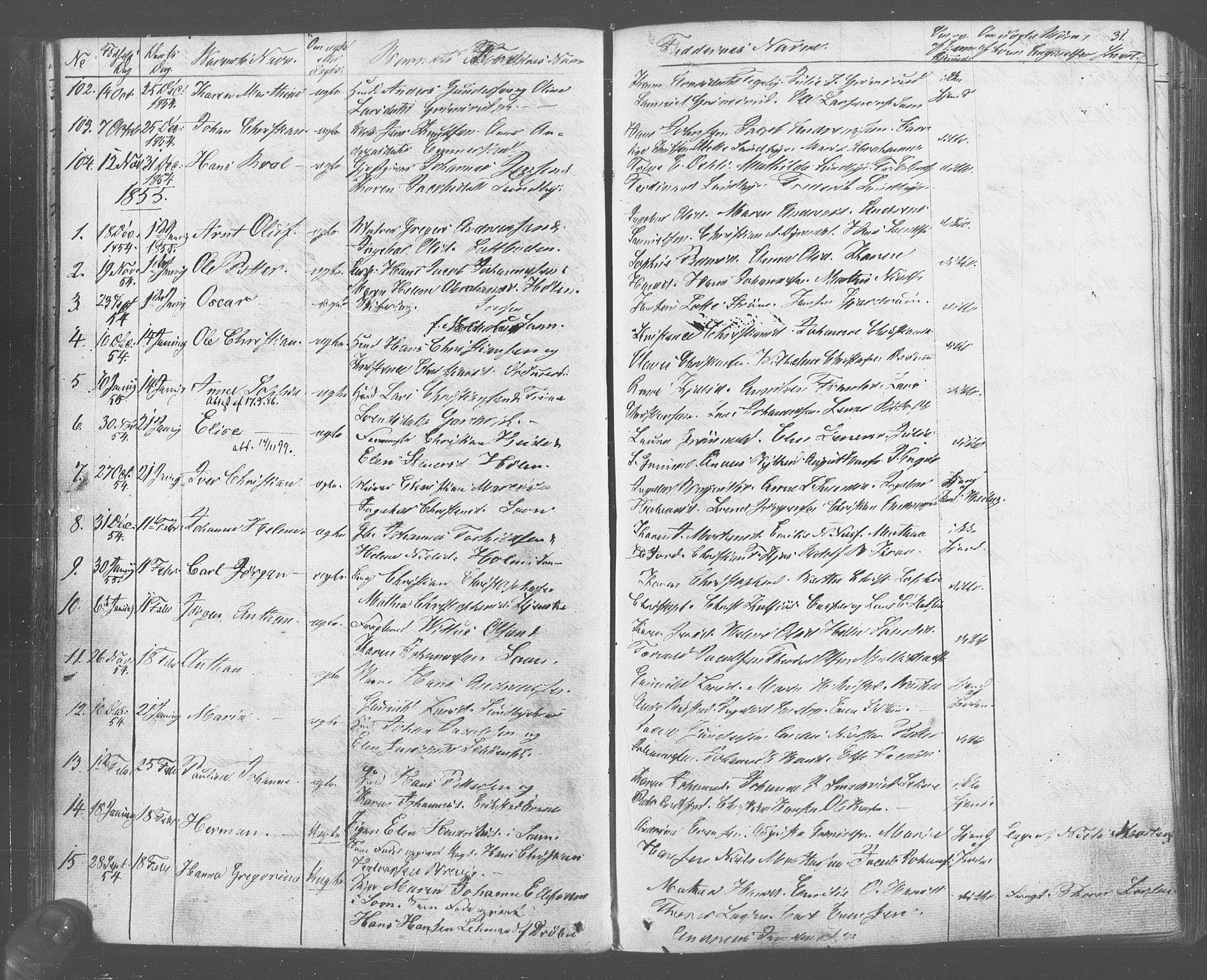 Vestby prestekontor Kirkebøker, SAO/A-10893/F/Fa/L0007: Parish register (official) no. I 7, 1850-1862, p. 31
