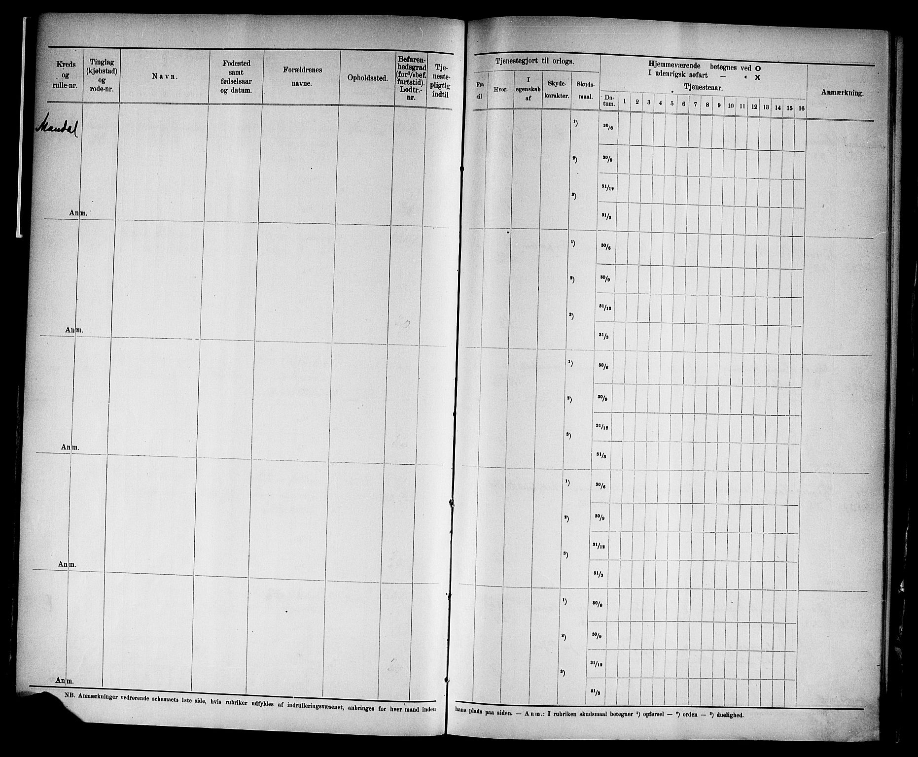 Kristiansand mønstringskrets, SAK/2031-0015/F/Fd/L0004: Rulle sjøvernepliktige, C-4, 1902, p. 17