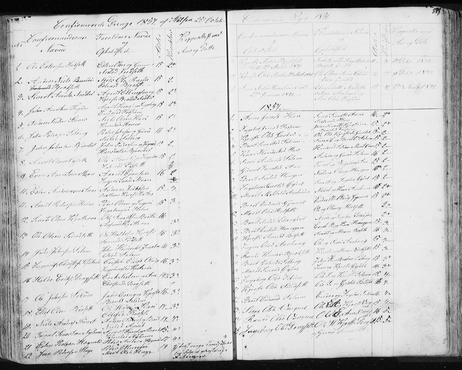 Ministerialprotokoller, klokkerbøker og fødselsregistre - Sør-Trøndelag, SAT/A-1456/689/L1043: Parish register (copy) no. 689C02, 1816-1892, p. 278
