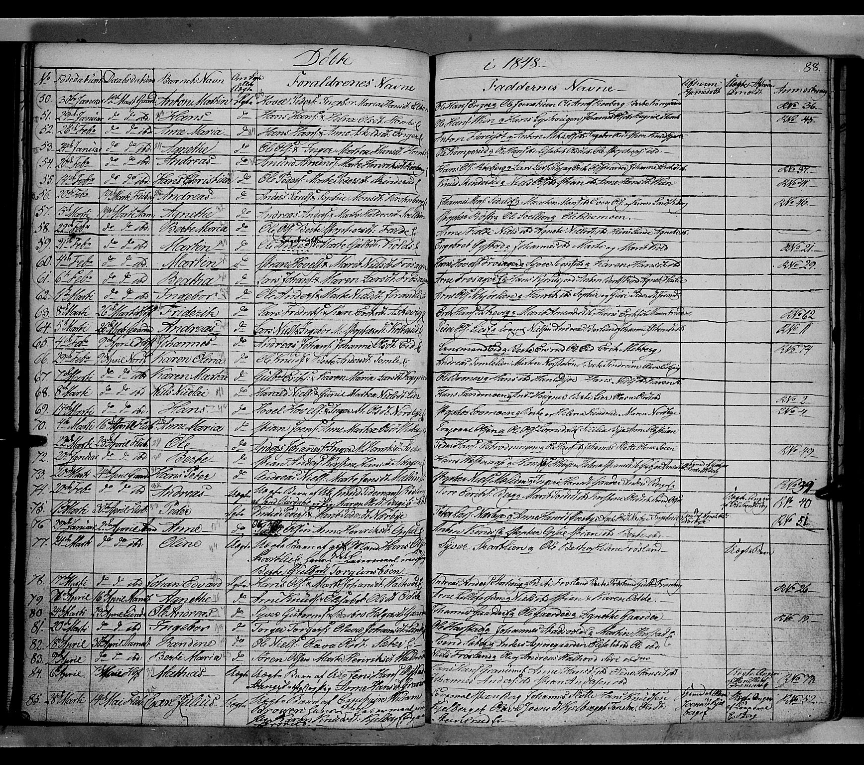 Land prestekontor, AV/SAH-PREST-120/H/Ha/Hab/L0002: Parish register (copy) no. 2, 1833-1849, p. 88