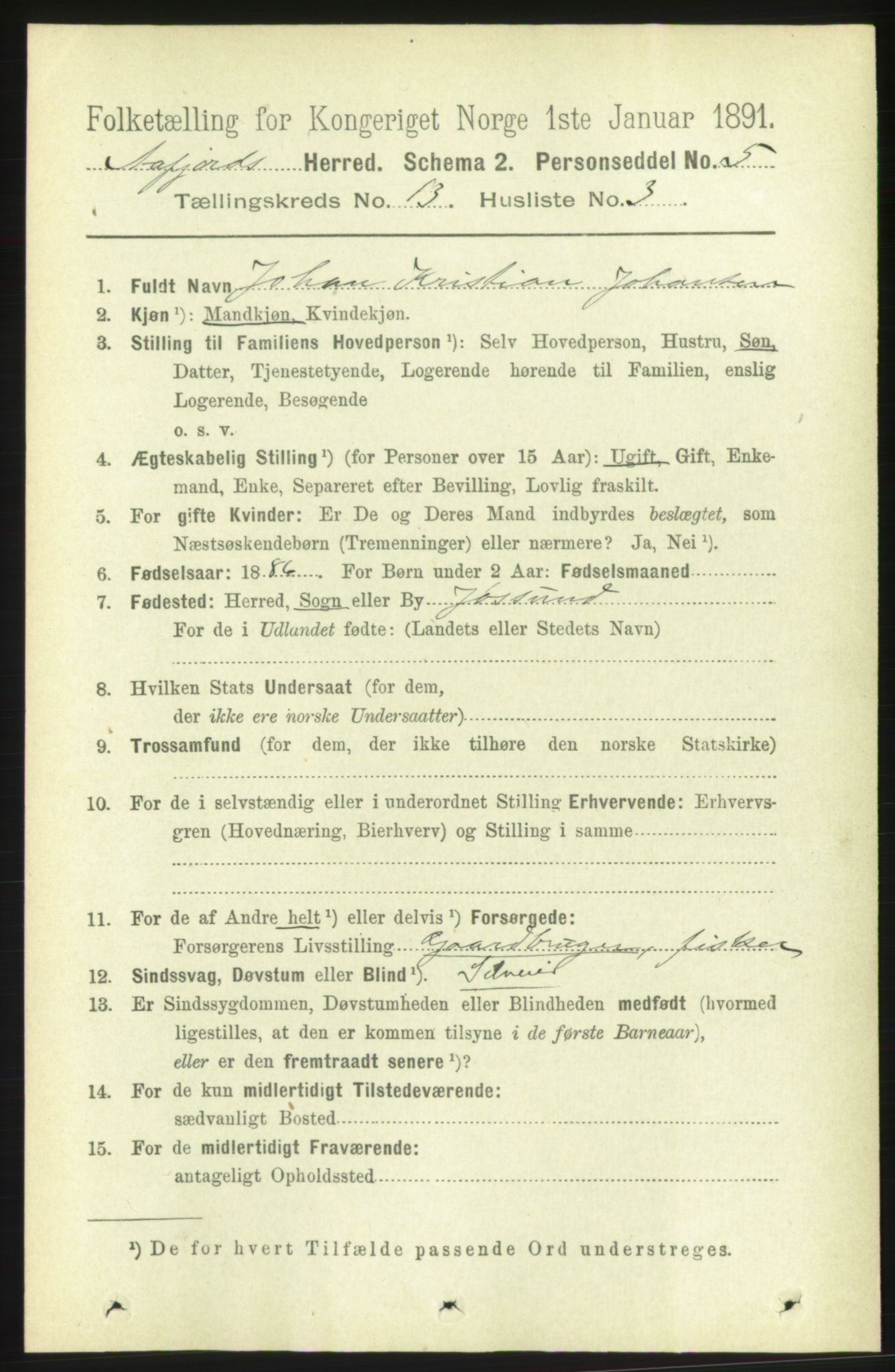 RA, 1891 census for 1630 Åfjord, 1891, p. 4187