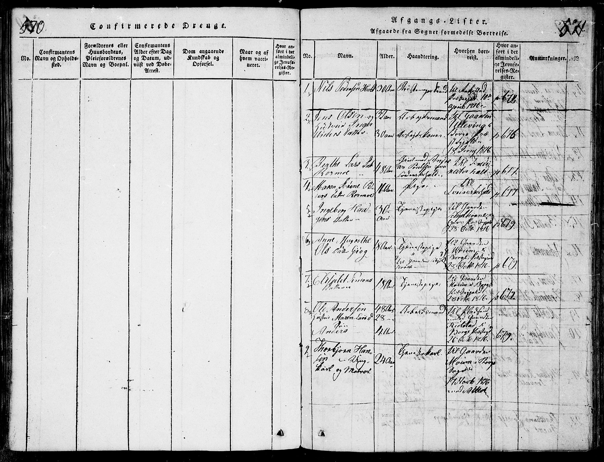 Fredrikstad prestekontor Kirkebøker, SAO/A-11082/F/Fa/L0004: Parish register (official) no. 4, 1816-1834, p. 570-571