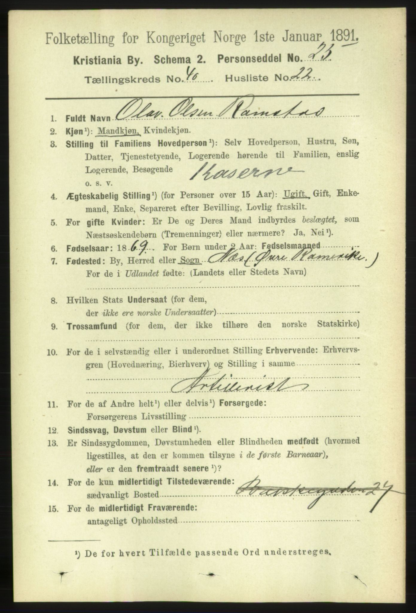 RA, 1891 census for 0301 Kristiania, 1891, p. 23635