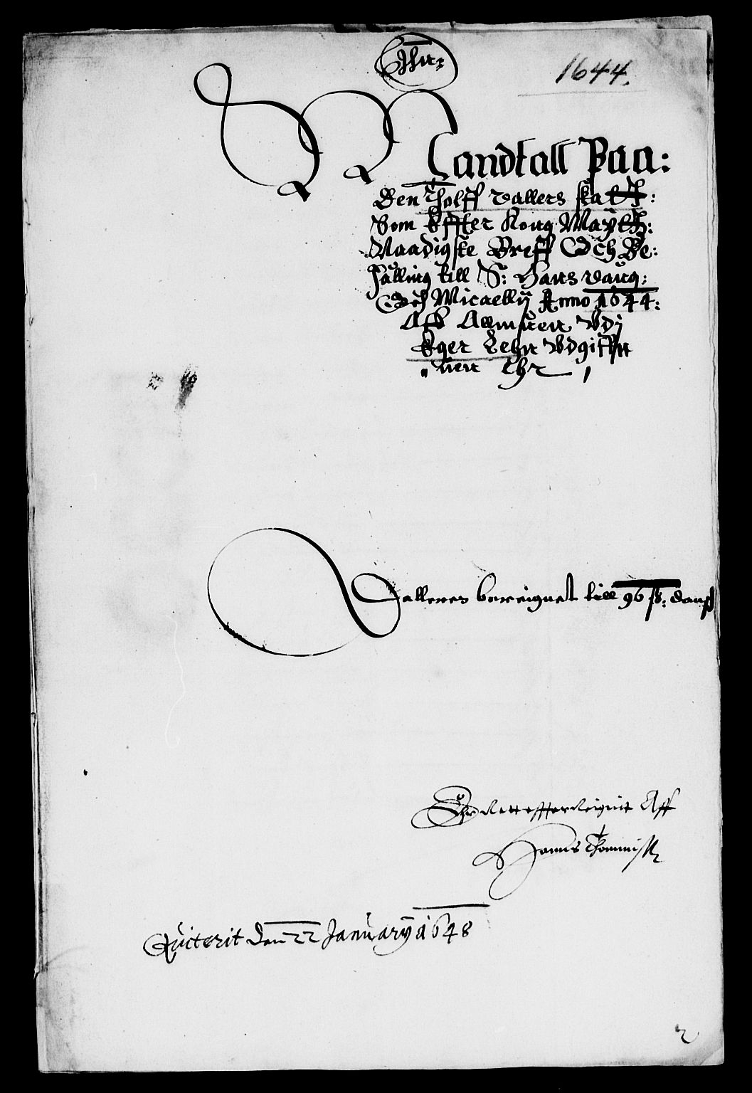 Rentekammeret inntil 1814, Reviderte regnskaper, Lensregnskaper, RA/EA-5023/R/Rb/Rbm/L0008: Eiker len, 1643-1648