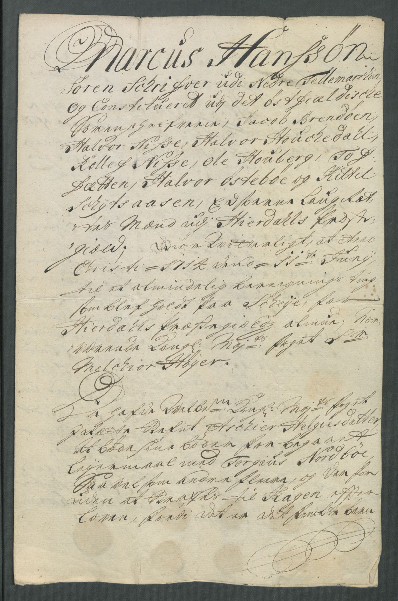 Rentekammeret inntil 1814, Reviderte regnskaper, Fogderegnskap, AV/RA-EA-4092/R36/L2126: Fogderegnskap Øvre og Nedre Telemark og Bamble, 1714, p. 177