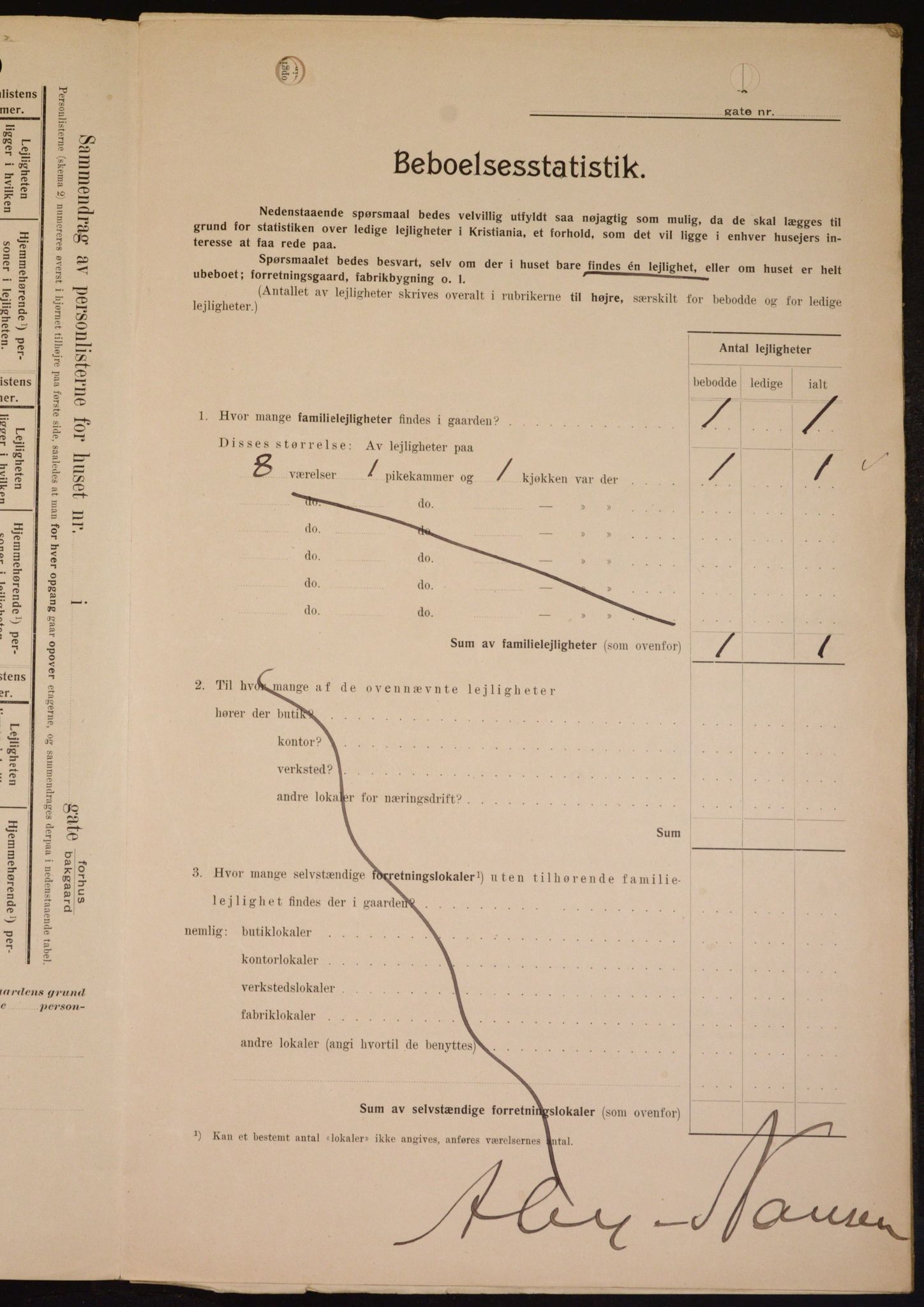 OBA, Municipal Census 1909 for Kristiania, 1909, p. 30298