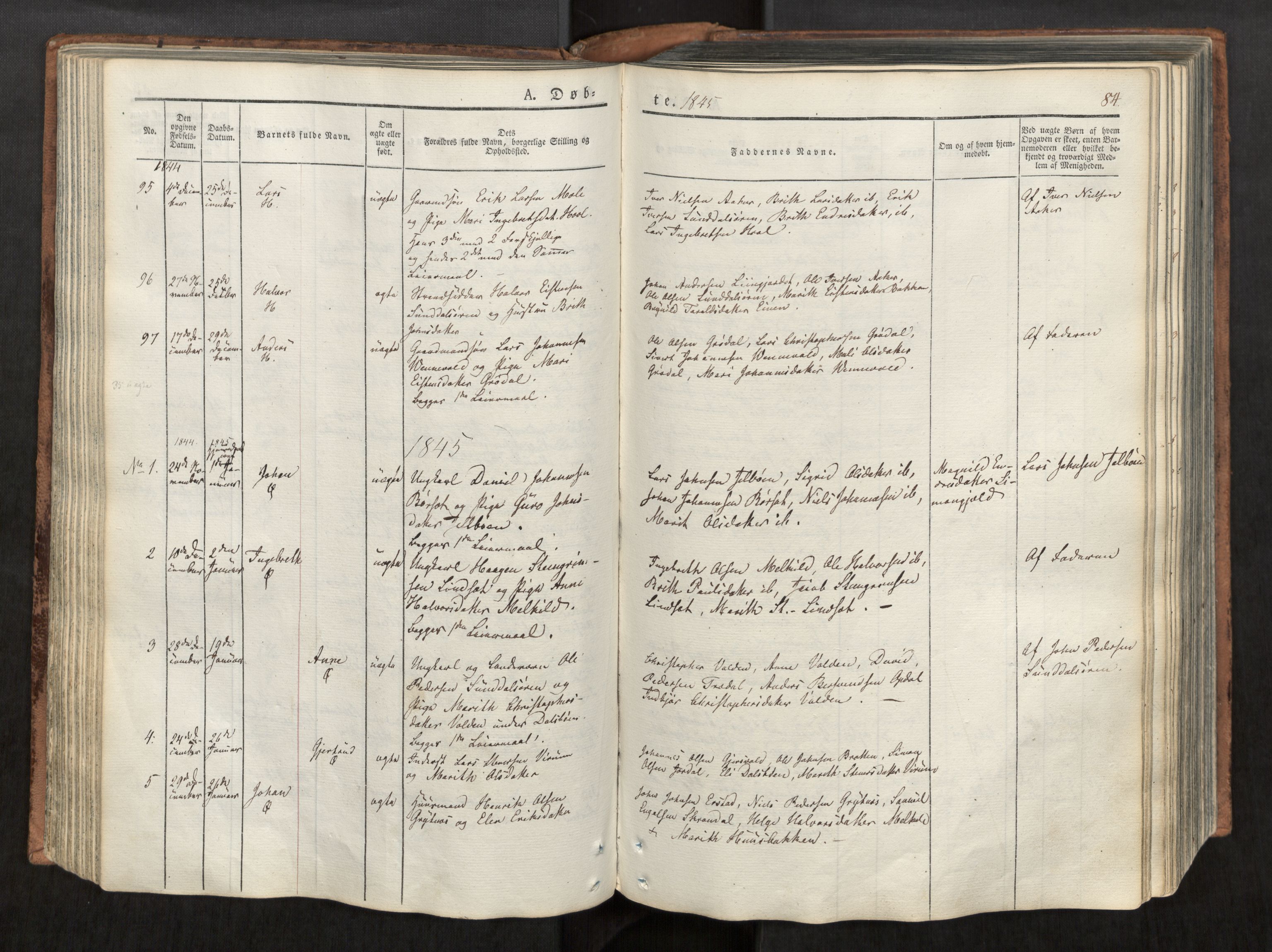 Ministerialprotokoller, klokkerbøker og fødselsregistre - Møre og Romsdal, SAT/A-1454/590/L1012: Parish register (official) no. 590A04, 1832-1846, p. 84