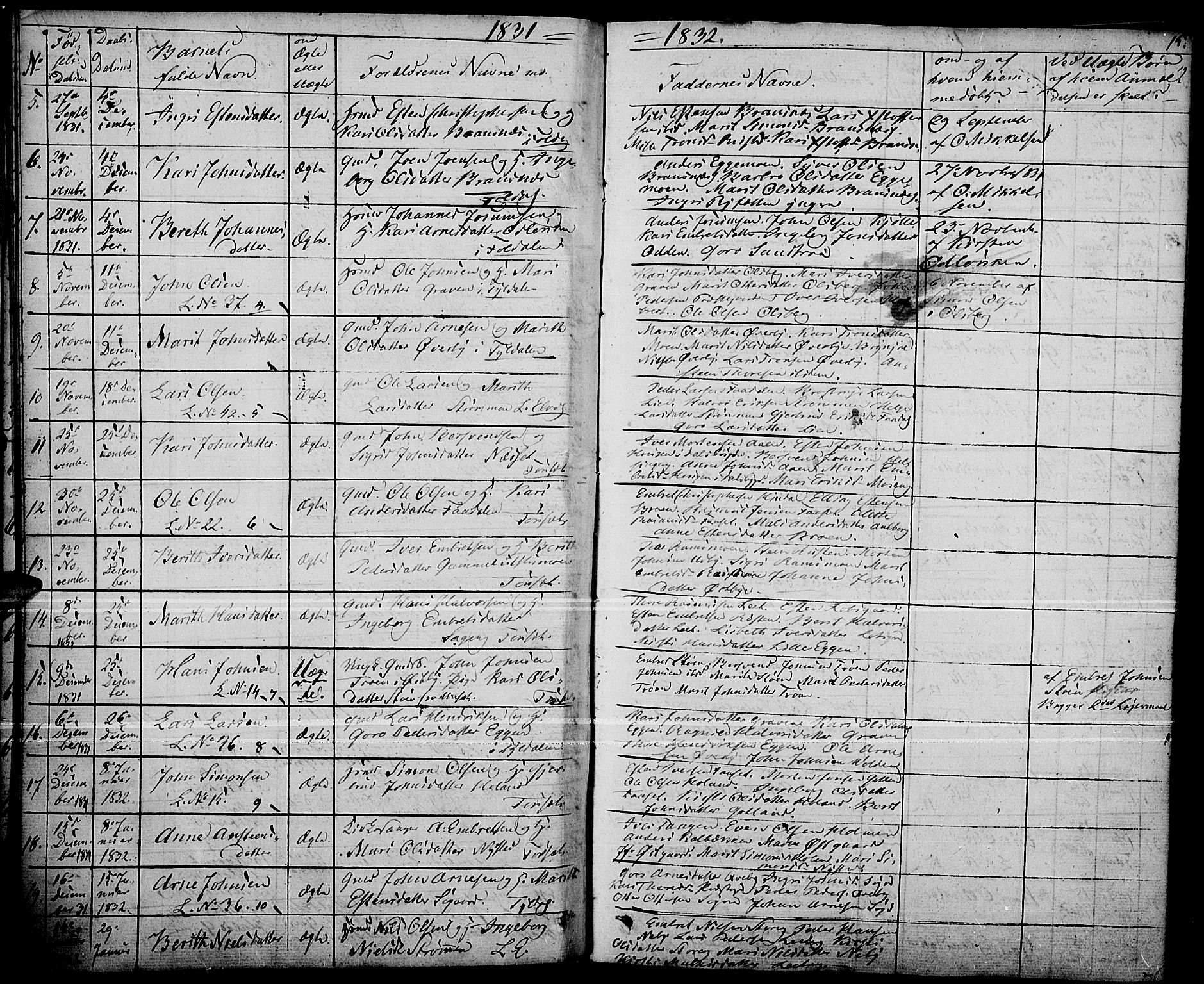 Tynset prestekontor, AV/SAH-PREST-058/H/Ha/Haa/L0019: Parish register (official) no. 19, 1829-1847, p. 15