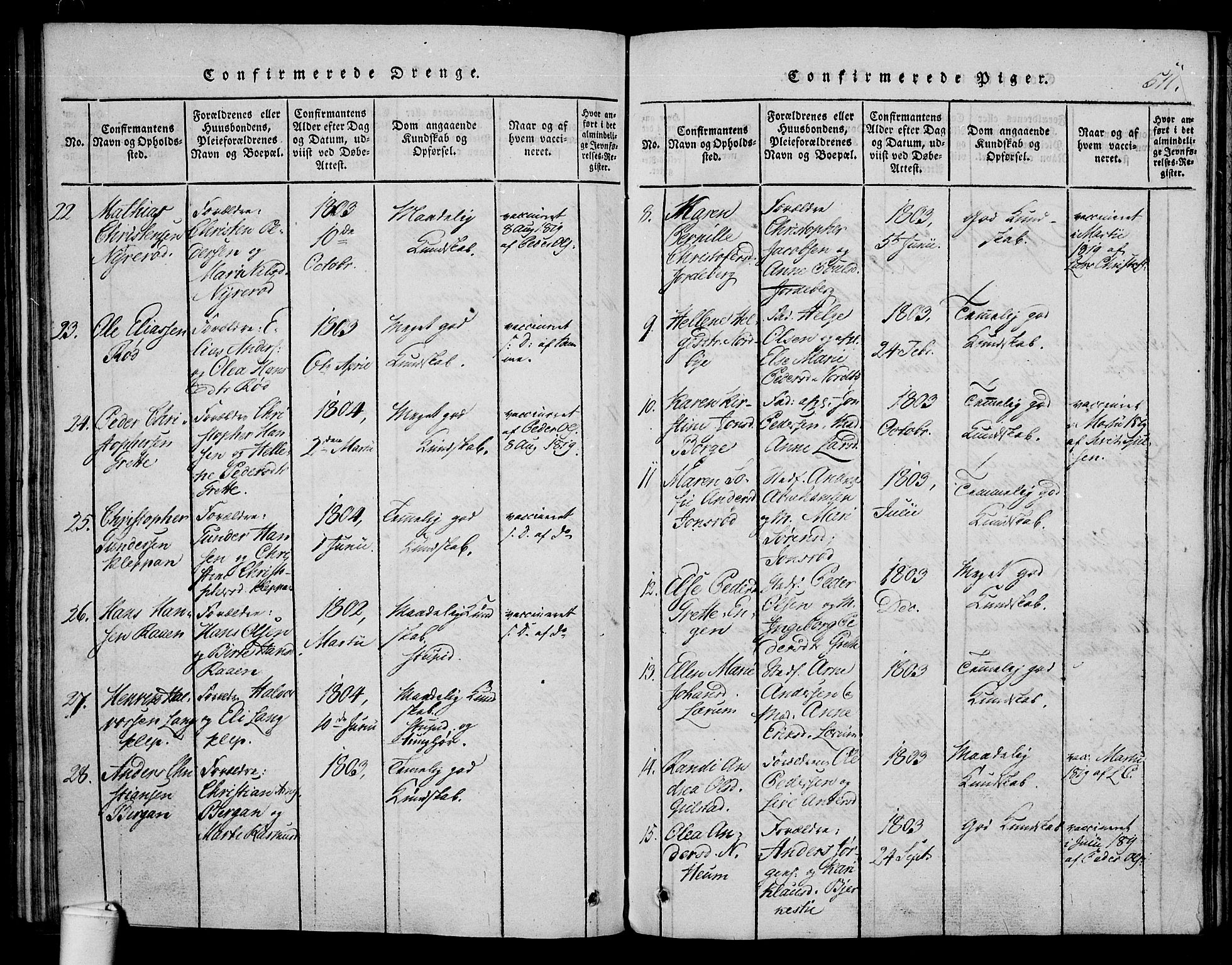 Våle kirkebøker, AV/SAKO-A-334/F/Fa/L0007: Parish register (official) no. I 7, 1814-1824, p. 510-511