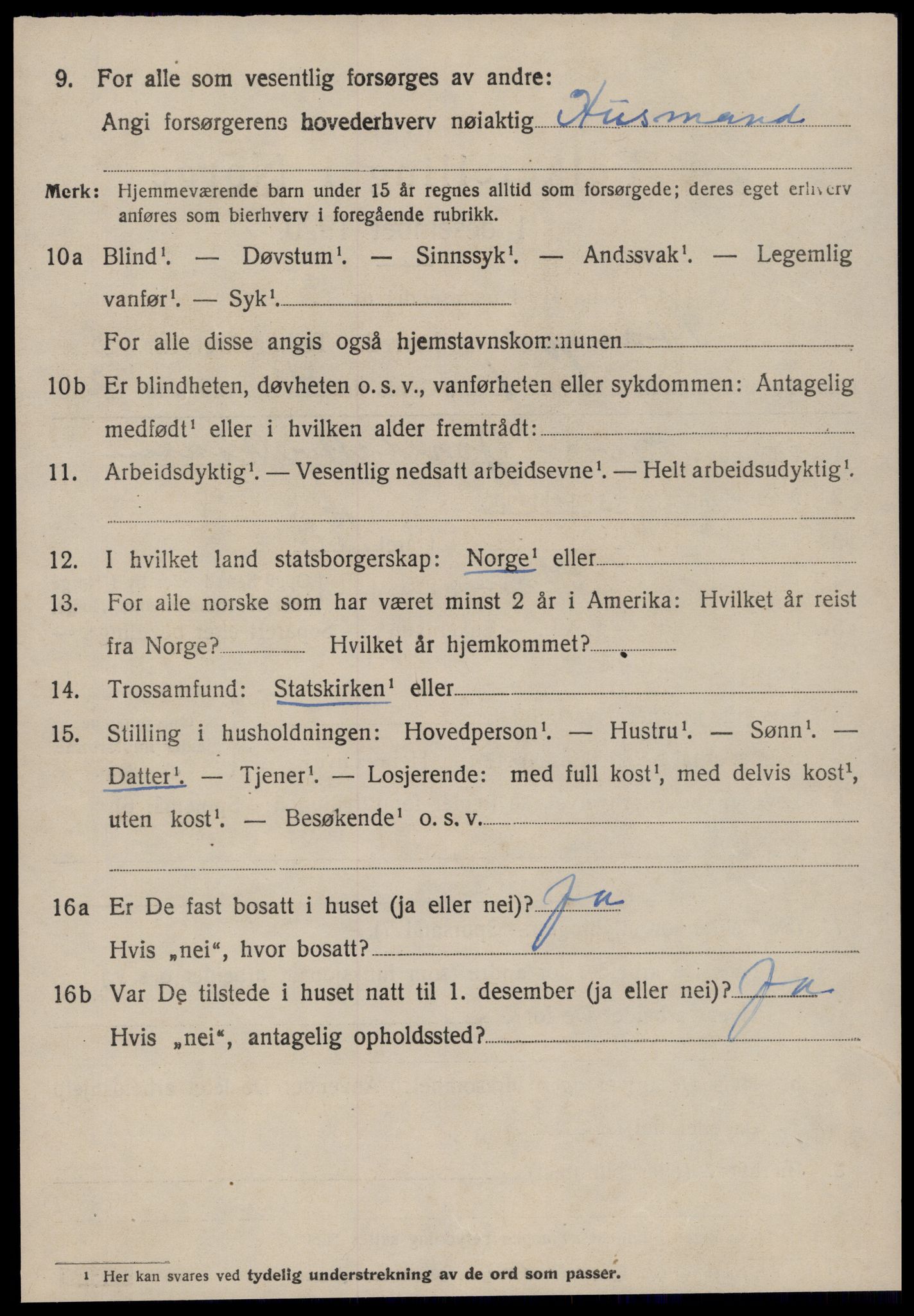 SAT, 1920 census for Stangvik, 1920, p. 4785