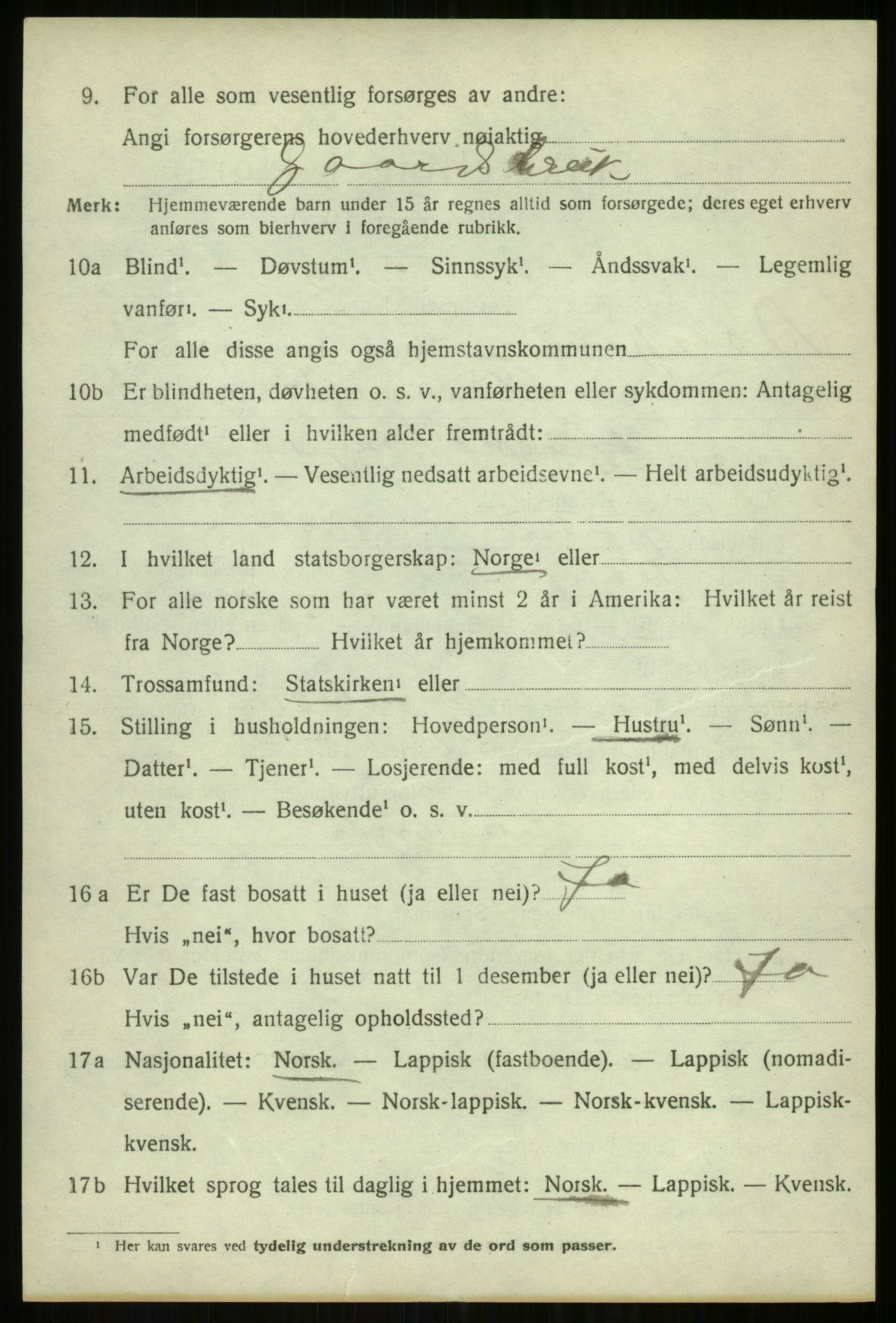 SATØ, 1920 census for Balsfjord, 1920, p. 8692