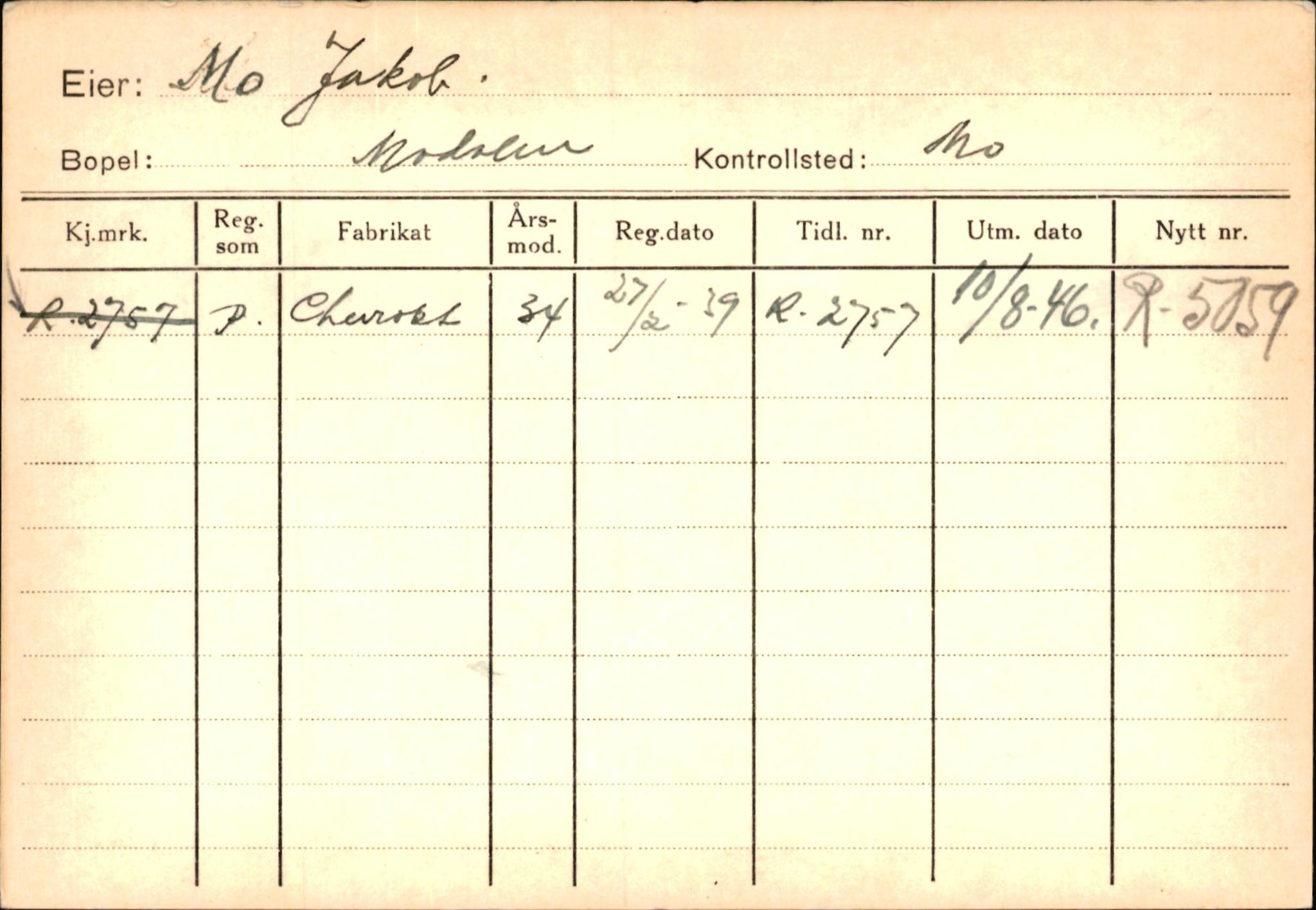 Statens vegvesen, Hordaland vegkontor, AV/SAB-A-5201/2/Ha/L0037: R-eierkort M, 1920-1971, p. 17