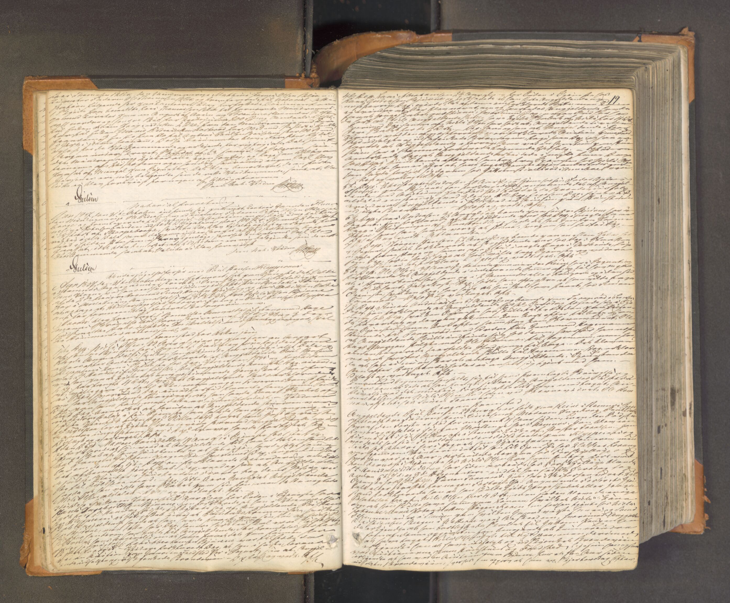 Søndre Jarlsberg sorenskriveri, AV/SAKO-A-129/F/Fa/L0033: Tingbok, 1837-1845, p. 18b-19a