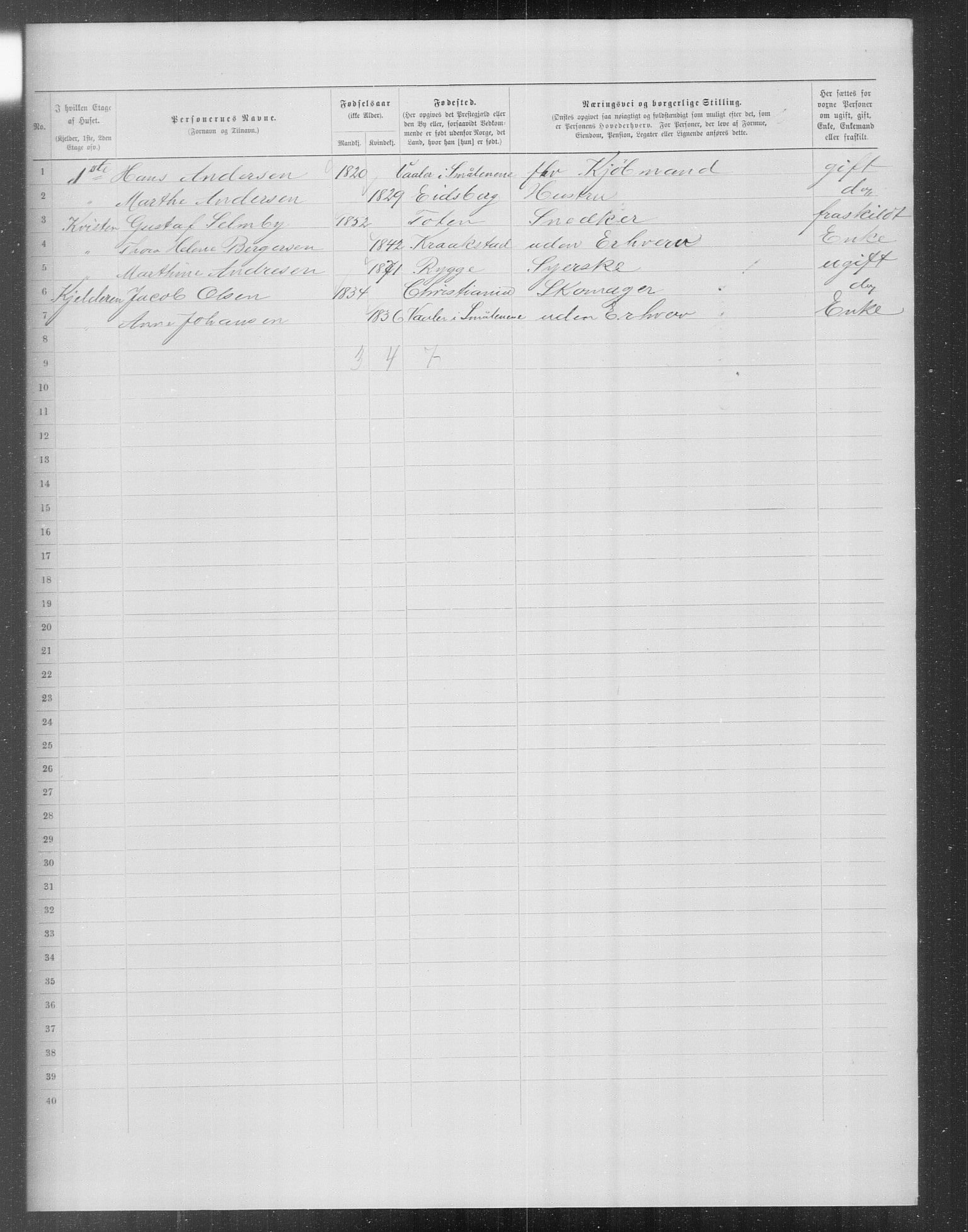 OBA, Municipal Census 1899 for Kristiania, 1899, p. 13788