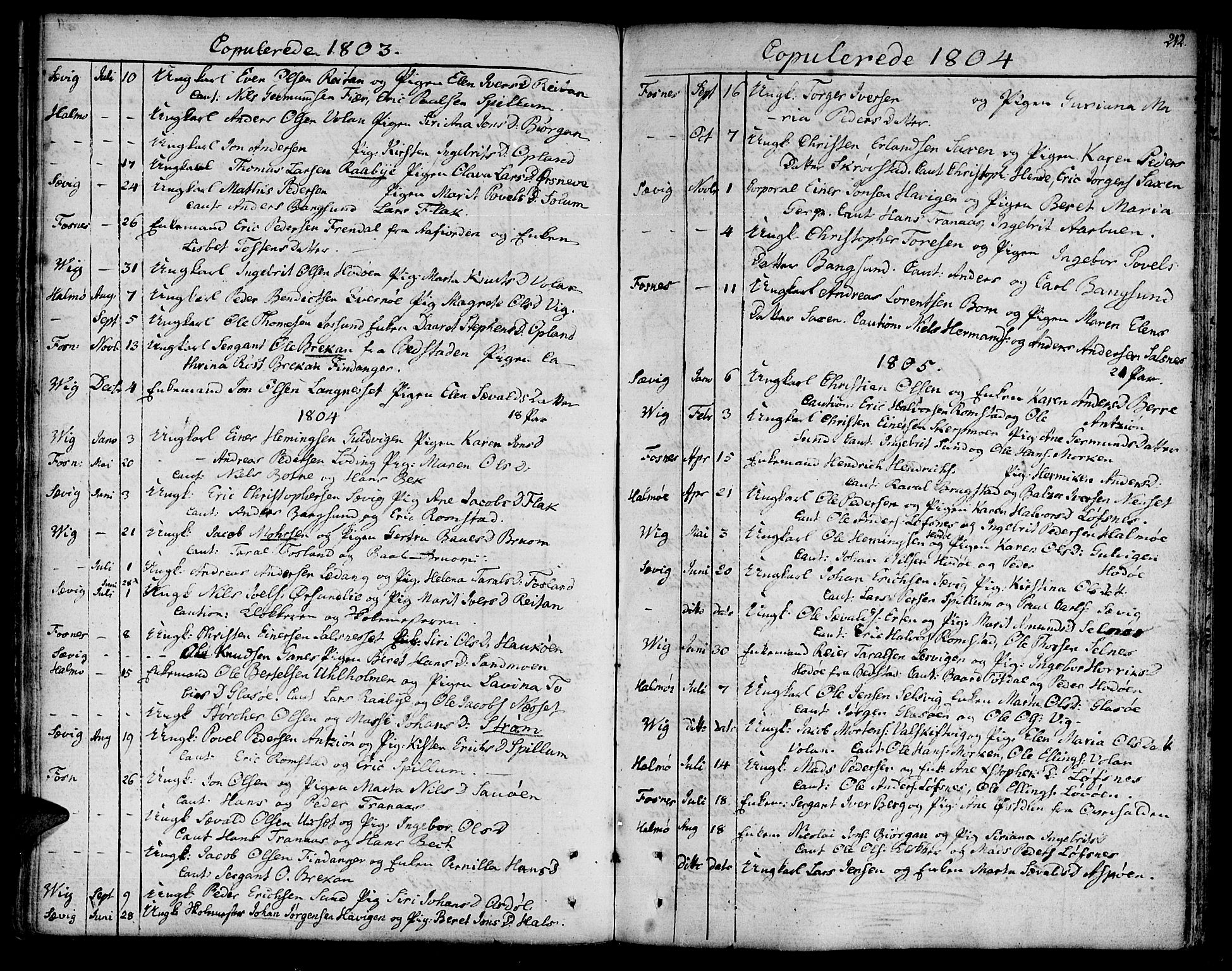 Ministerialprotokoller, klokkerbøker og fødselsregistre - Nord-Trøndelag, SAT/A-1458/773/L0608: Parish register (official) no. 773A02, 1784-1816, p. 212