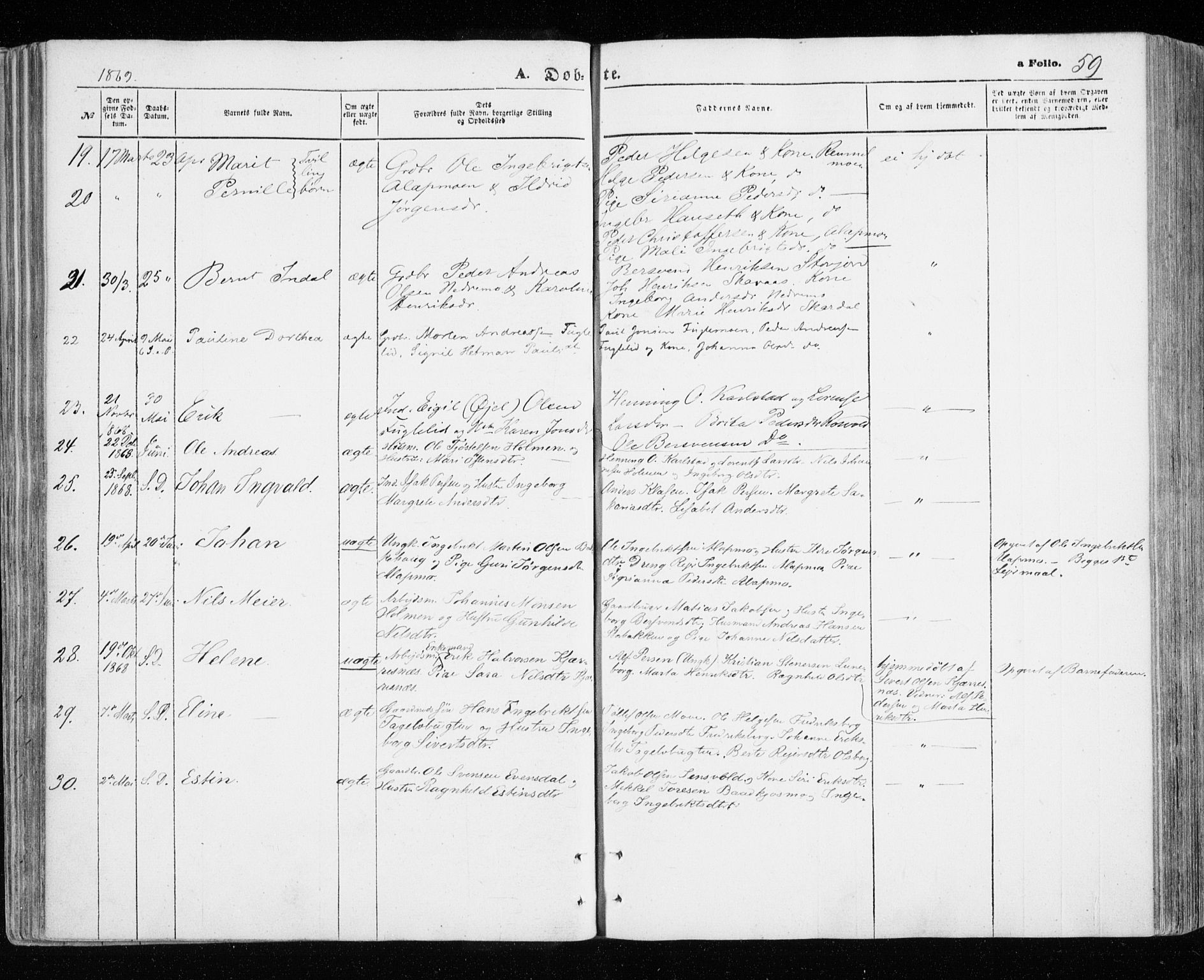 Målselv sokneprestembete, SATØ/S-1311/G/Ga/Gaa/L0004kirke: Parish register (official) no. 4, 1863-1872, p. 59