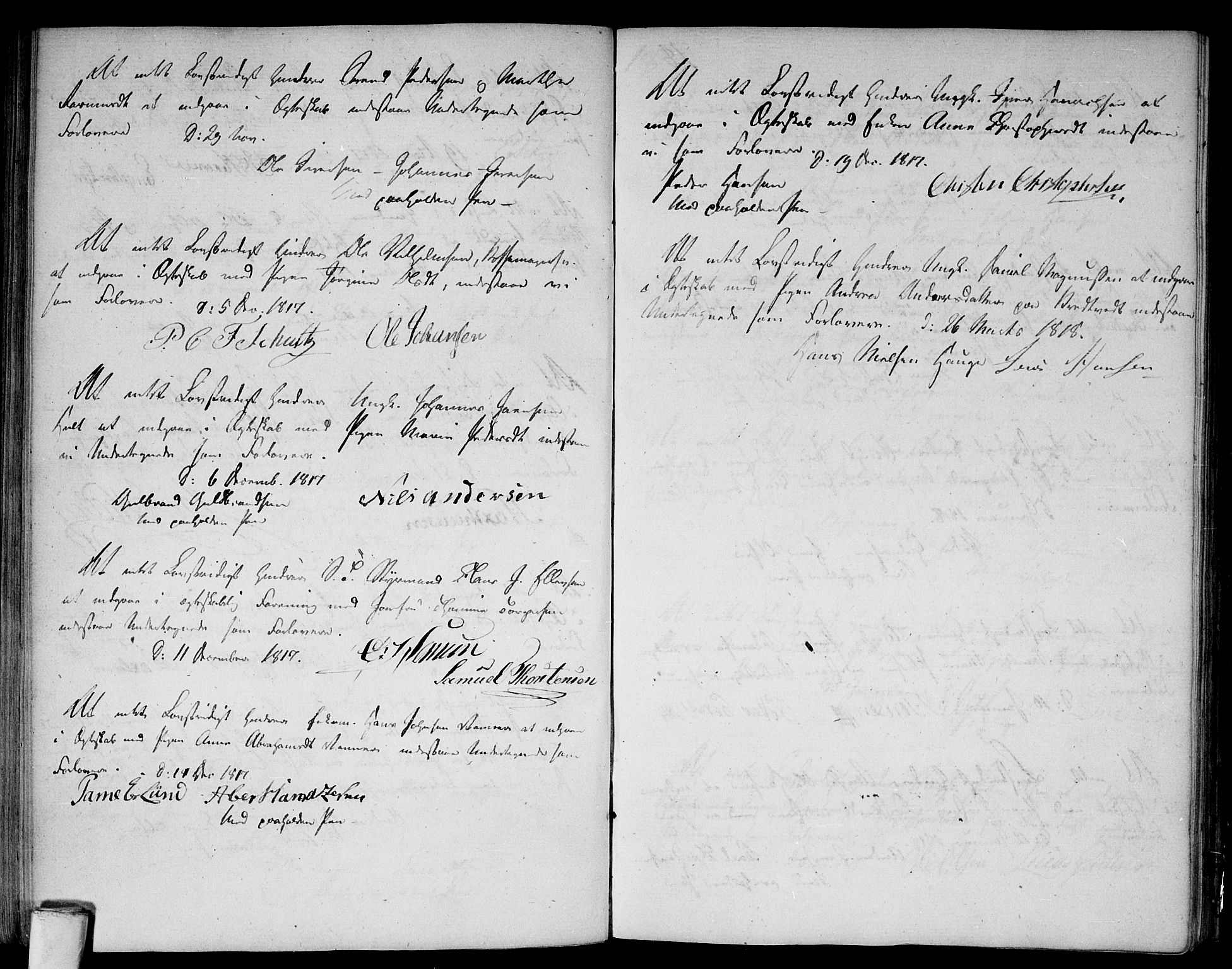 Aker prestekontor kirkebøker, AV/SAO-A-10861/L/L0005: Best man's statements no. 5, 1796-1821