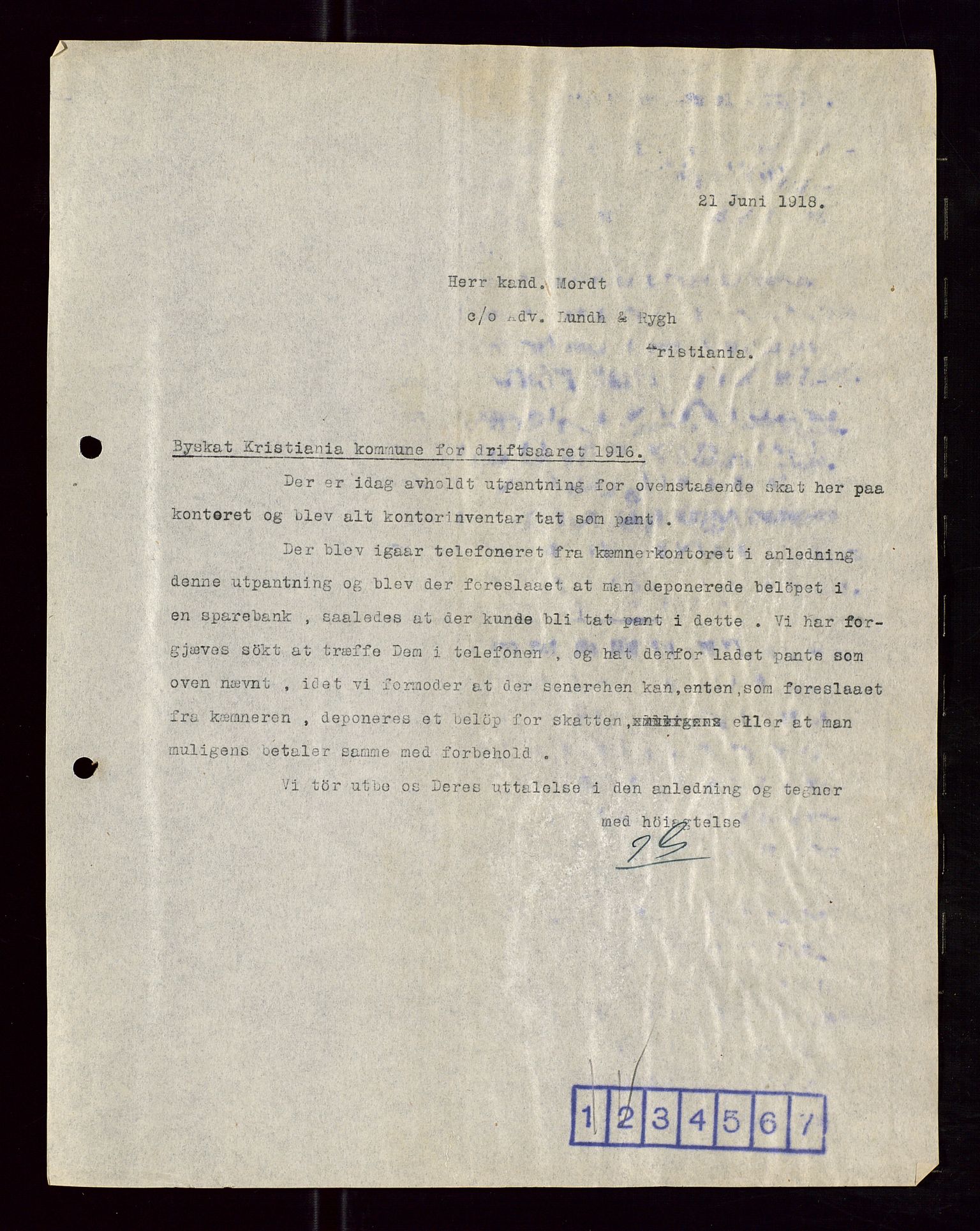 Pa 1521 - A/S Norske Shell, AV/SAST-A-101915/E/Ea/Eaa/L0005: Sjefskorrespondanse, 1918, p. 395