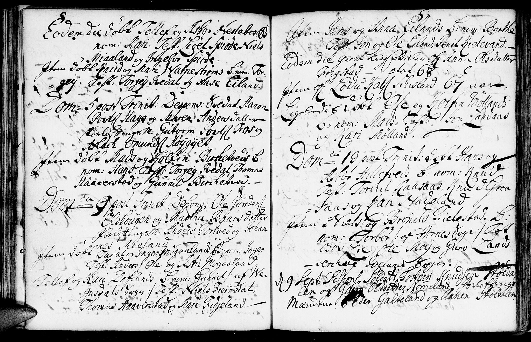 Evje sokneprestkontor, AV/SAK-1111-0008/F/Fa/Fac/L0001: Parish register (official) no. A 1, 1705-1764, p. 169-170