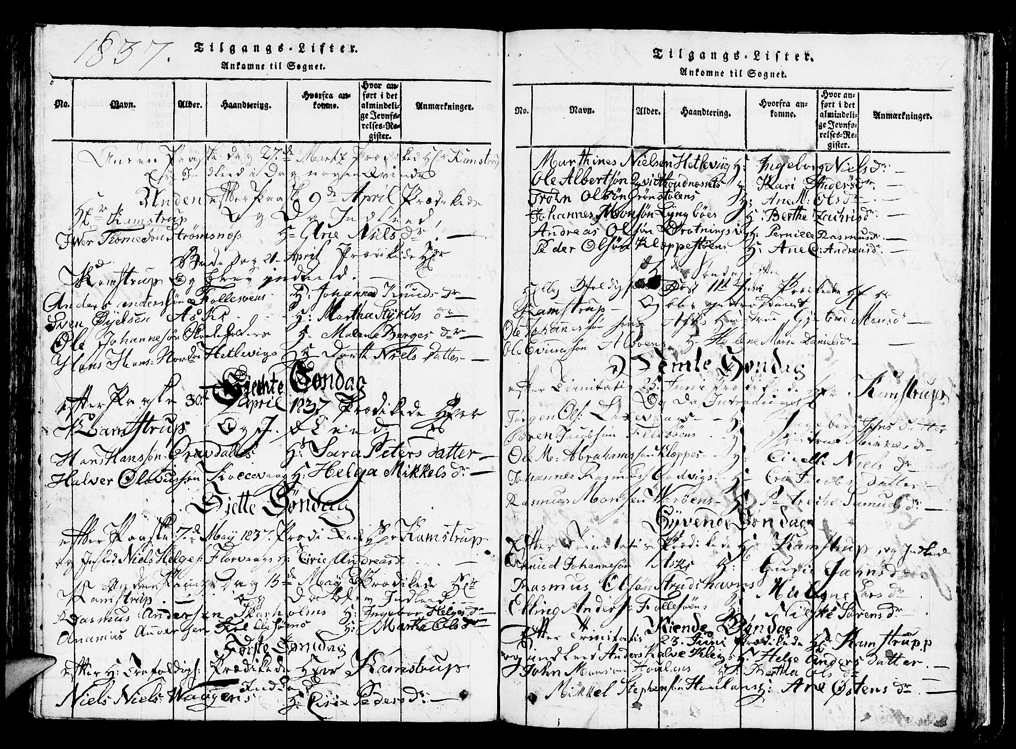 Askøy Sokneprestembete, SAB/A-74101/H/Ha/Hab/Haba/L0002: Parish register (copy) no. A 2, 1815-1846, p. 304