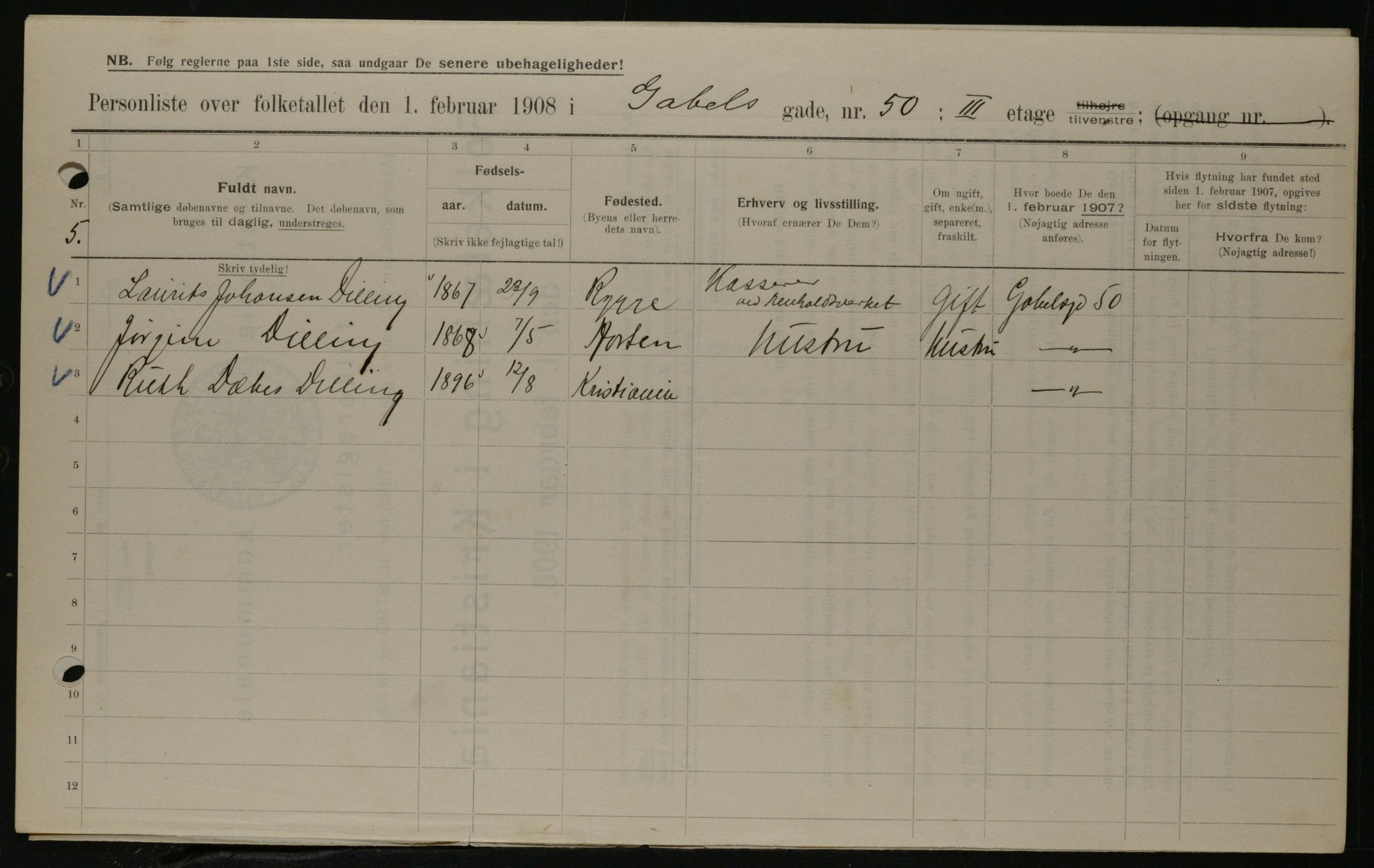 OBA, Municipal Census 1908 for Kristiania, 1908, p. 25920