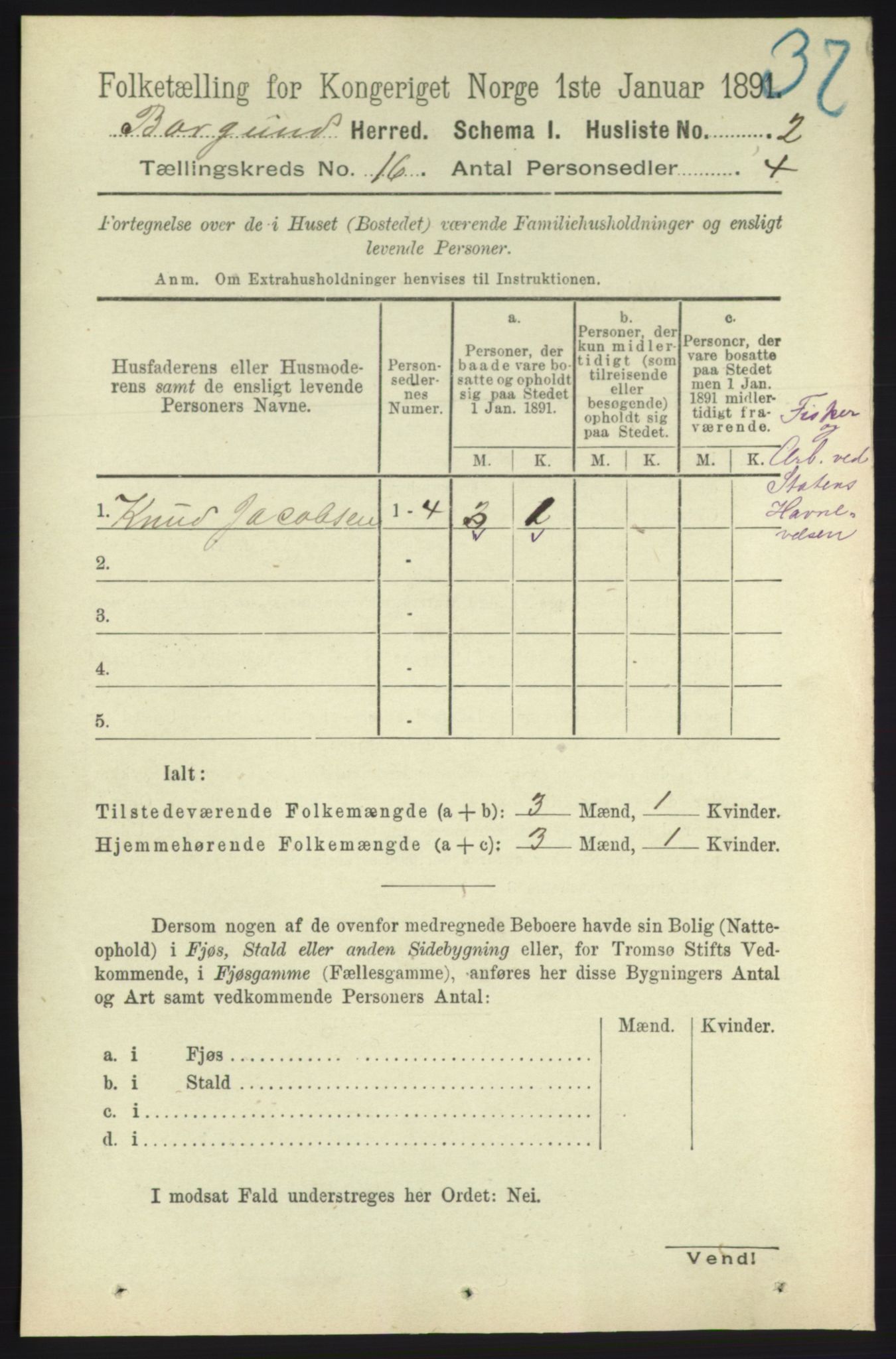 RA, 1891 census for 1531 Borgund, 1891, p. 4744