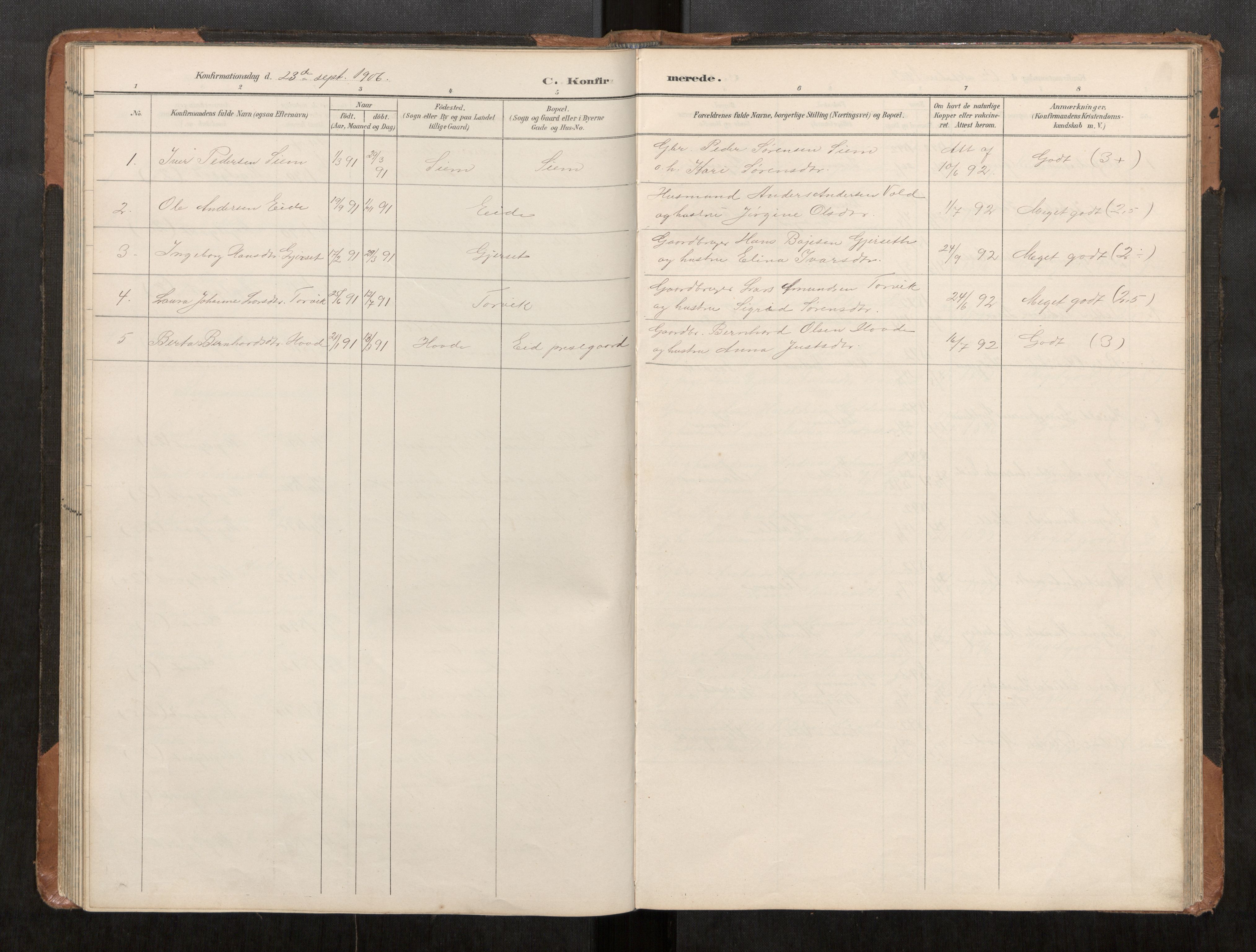 Ministerialprotokoller, klokkerbøker og fødselsregistre - Møre og Romsdal, AV/SAT-A-1454/542/L0561: Parish register (copy) no. 542C03, 1893-1931