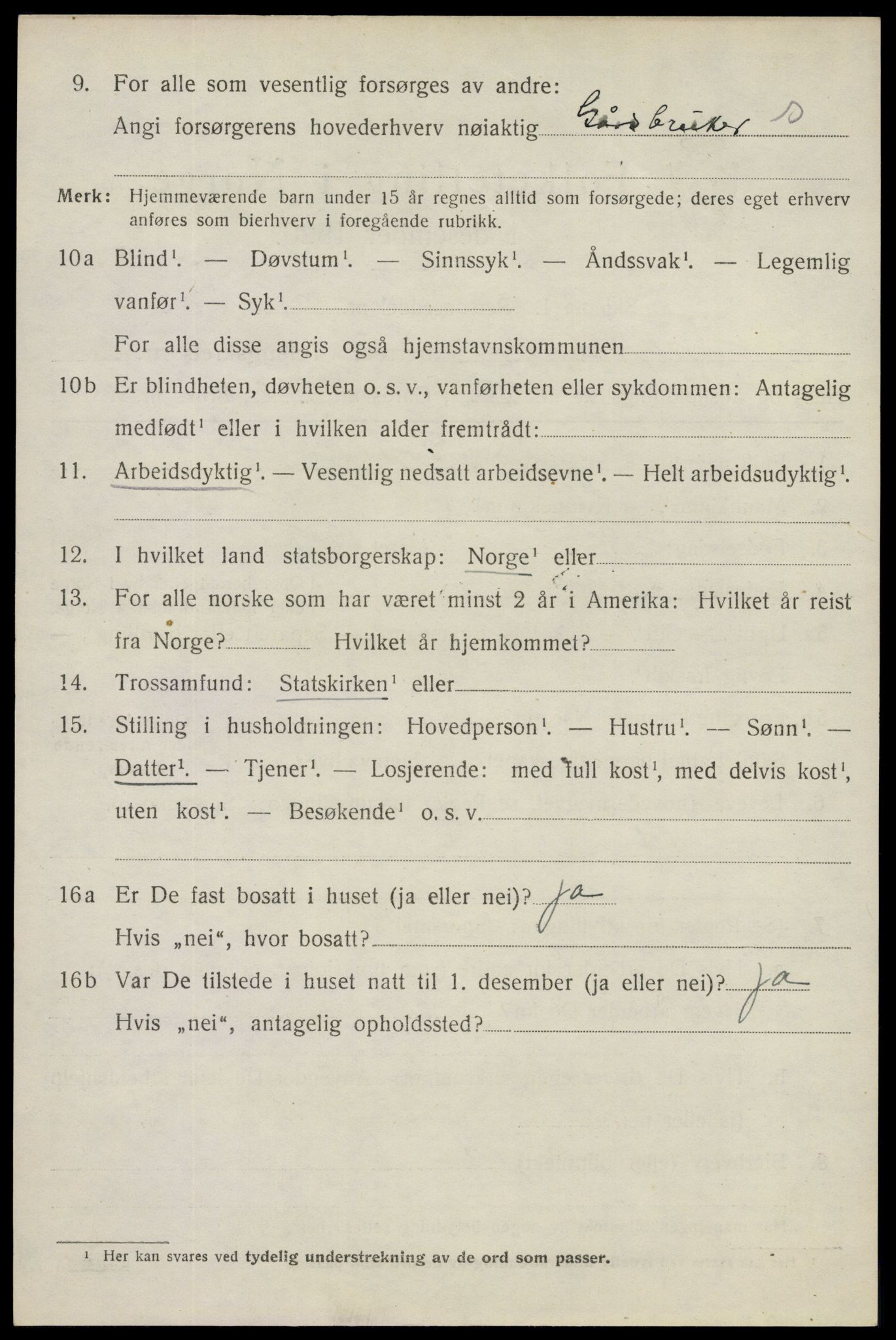 SAO, 1920 census for Spydeberg, 1920, p. 4054