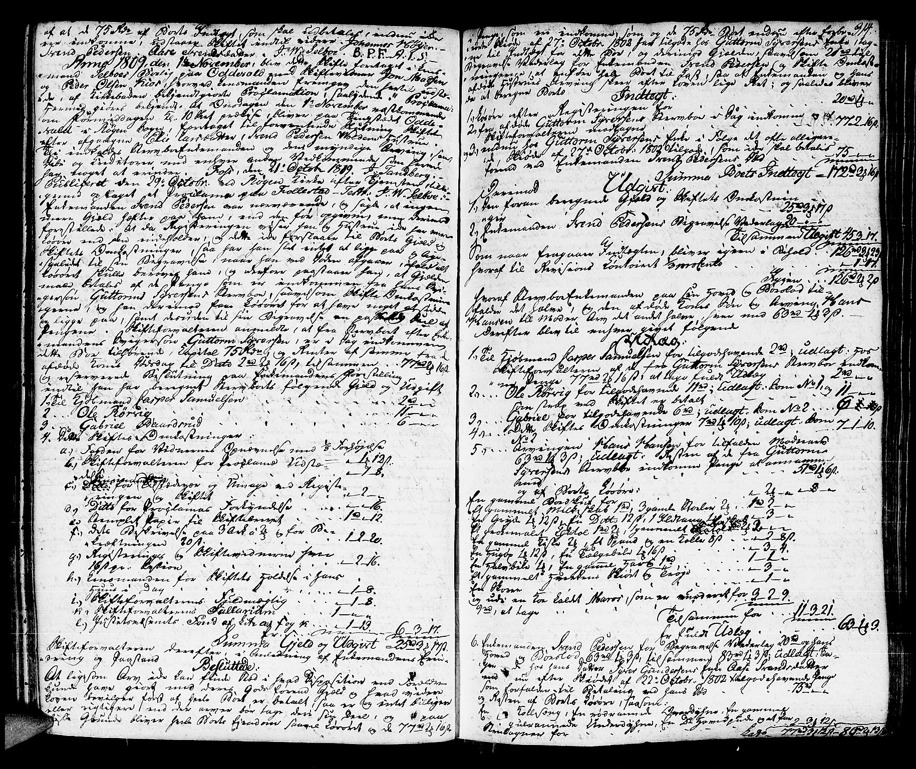 Lier, Røyken og Hurum sorenskriveri, AV/SAKO-A-89/H/Hc/L0009: Skifteprotokoll, 1805-1813, p. 313b-314a