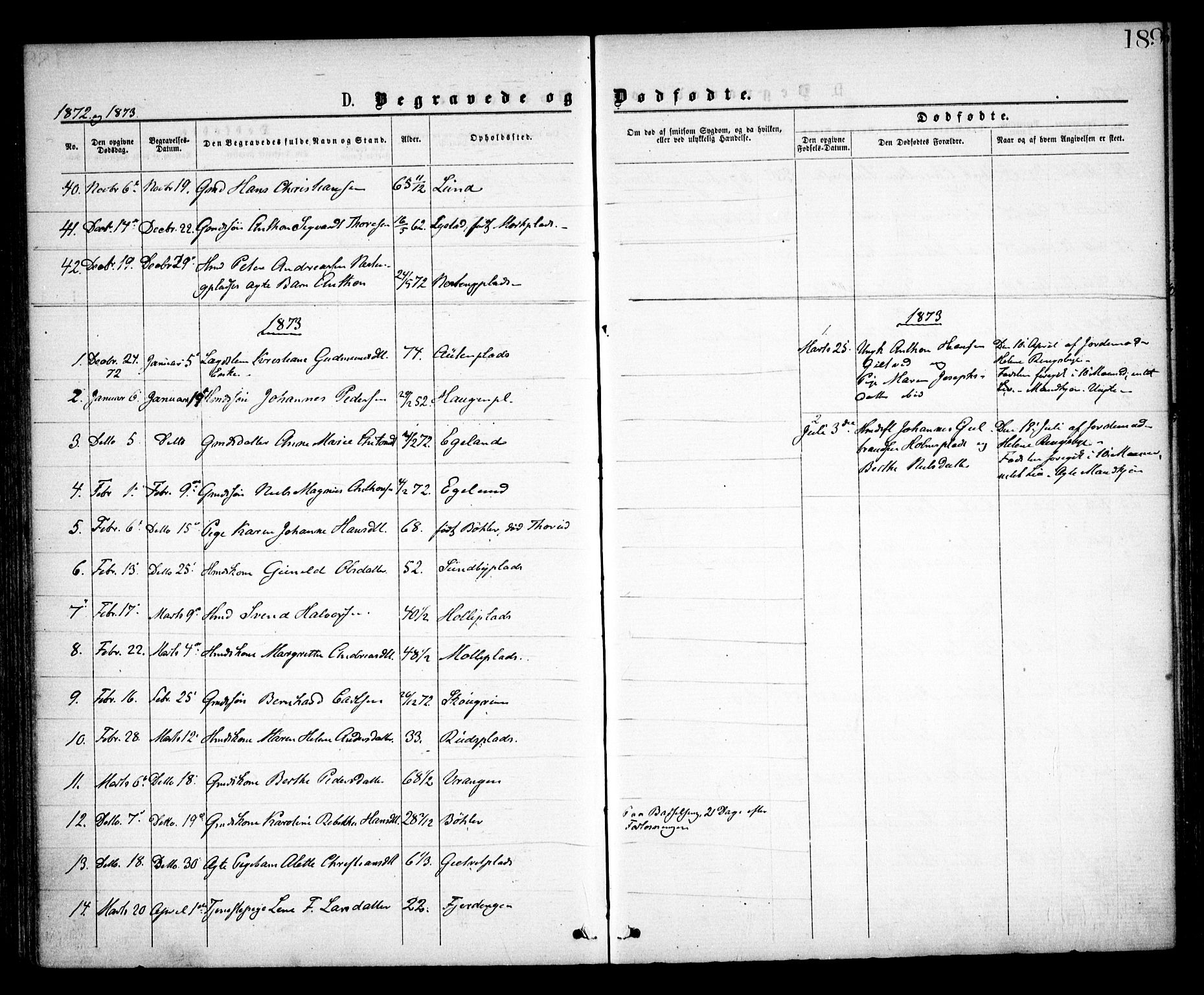 Spydeberg prestekontor Kirkebøker, SAO/A-10924/F/Fa/L0006: Parish register (official) no. I 6, 1863-1874, p. 189